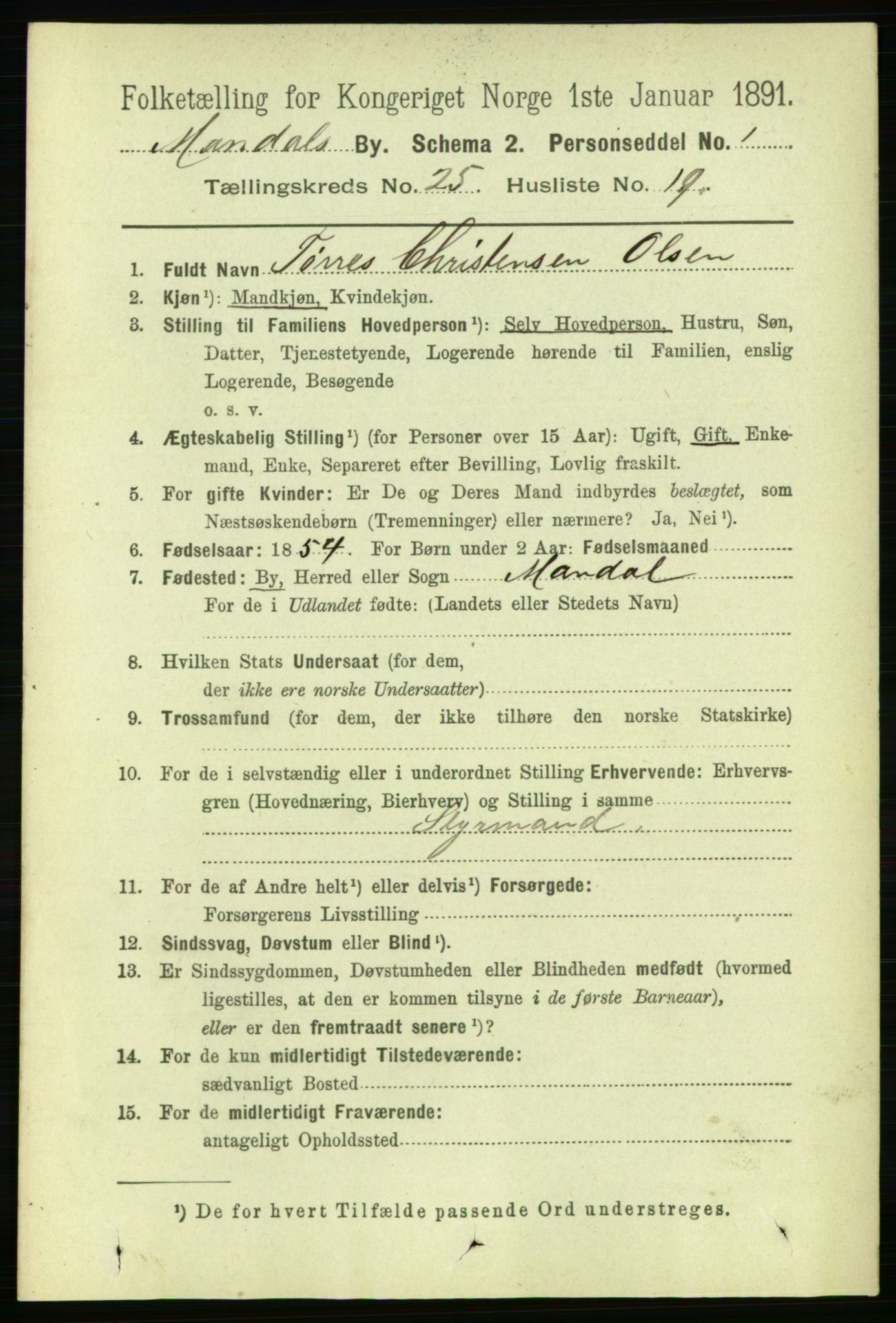 RA, 1891 census for 1002 Mandal, 1891, p. 4740