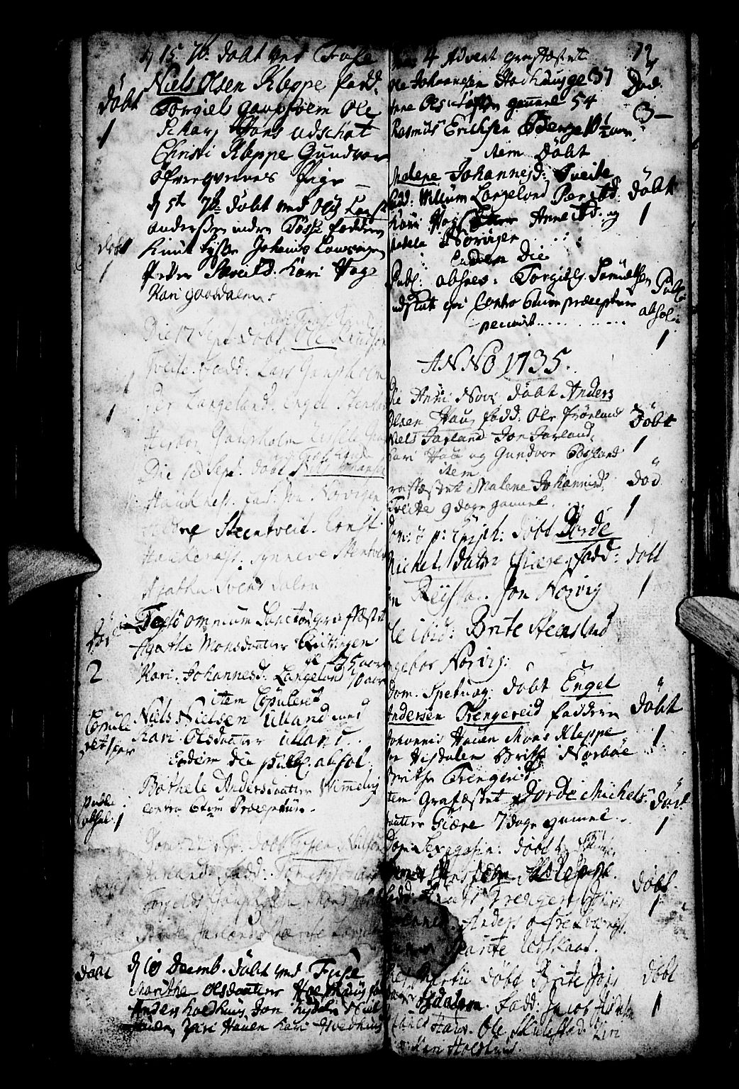 Os sokneprestembete, SAB/A-99929: Parish register (official) no. A 4, 1669-1760, p. 72