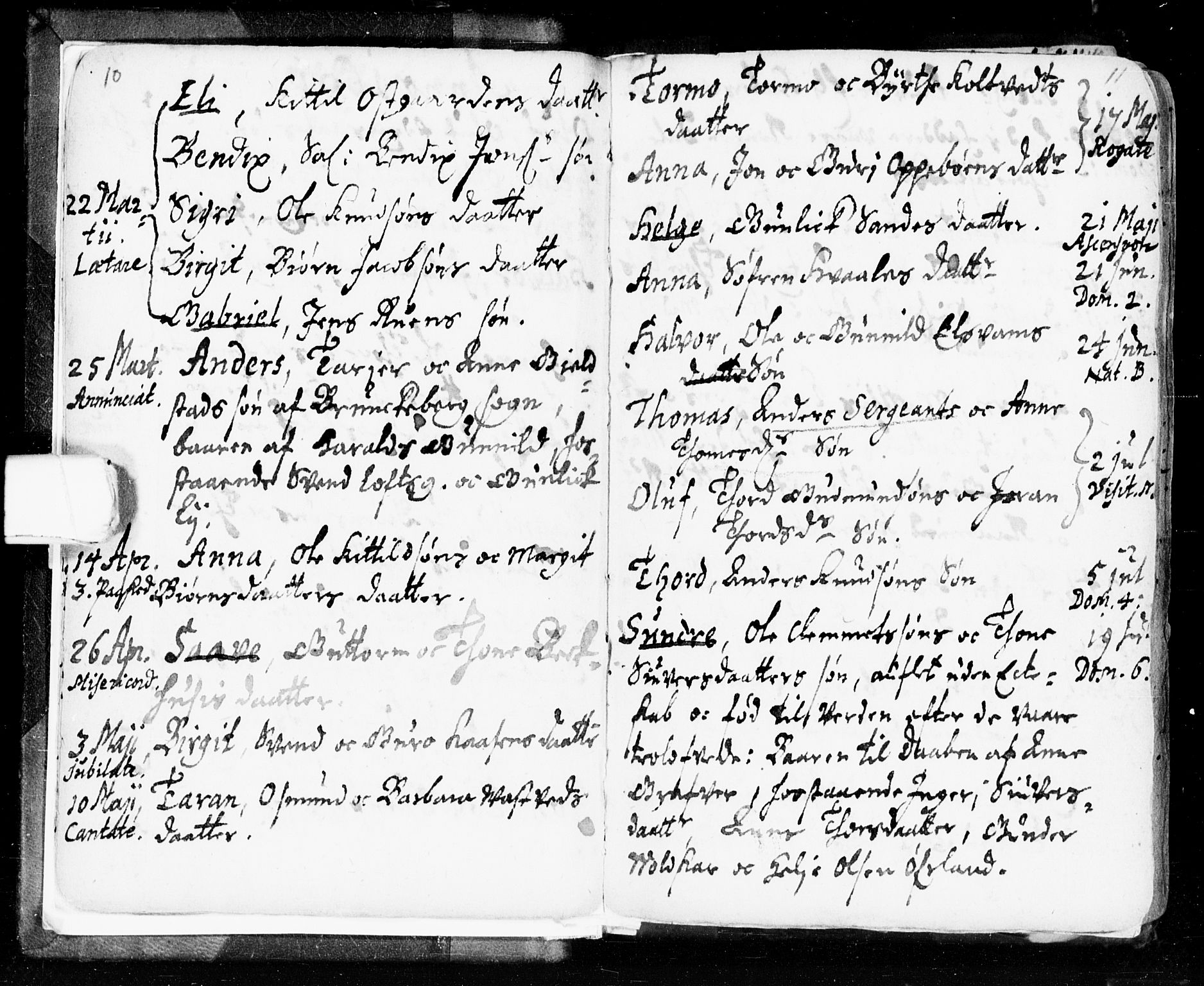 Seljord kirkebøker, SAKO/A-20/F/Fa/L0002: Parish register (official) no. I 2, 1689-1713, p. 10-11