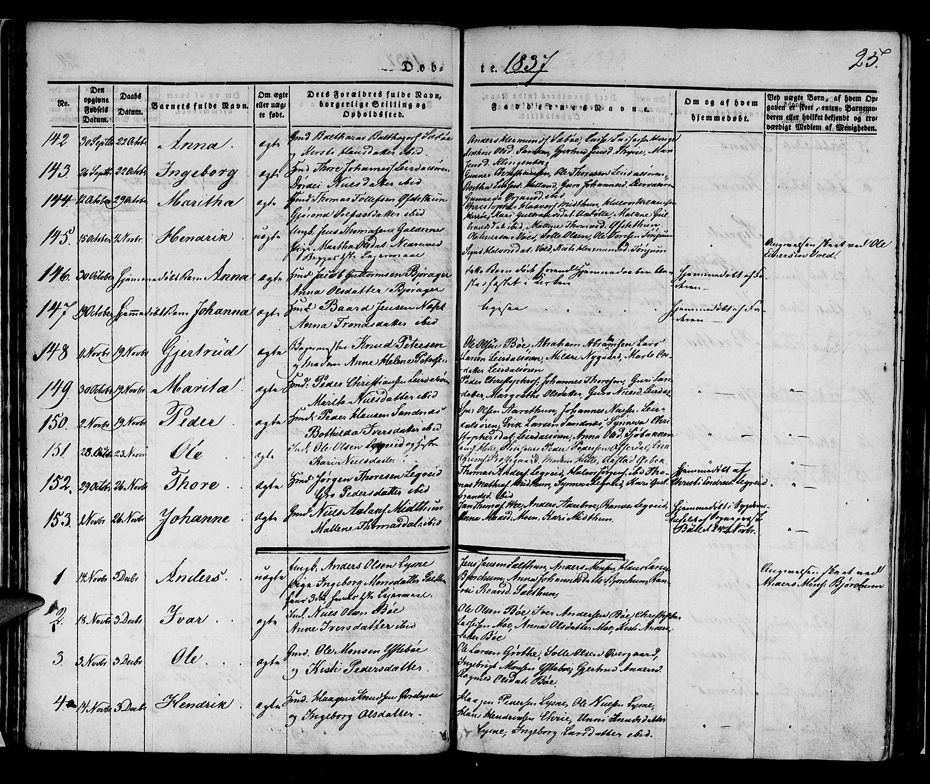 Lærdal sokneprestembete, AV/SAB-A-81201: Parish register (official) no. A 6, 1835-1849, p. 25