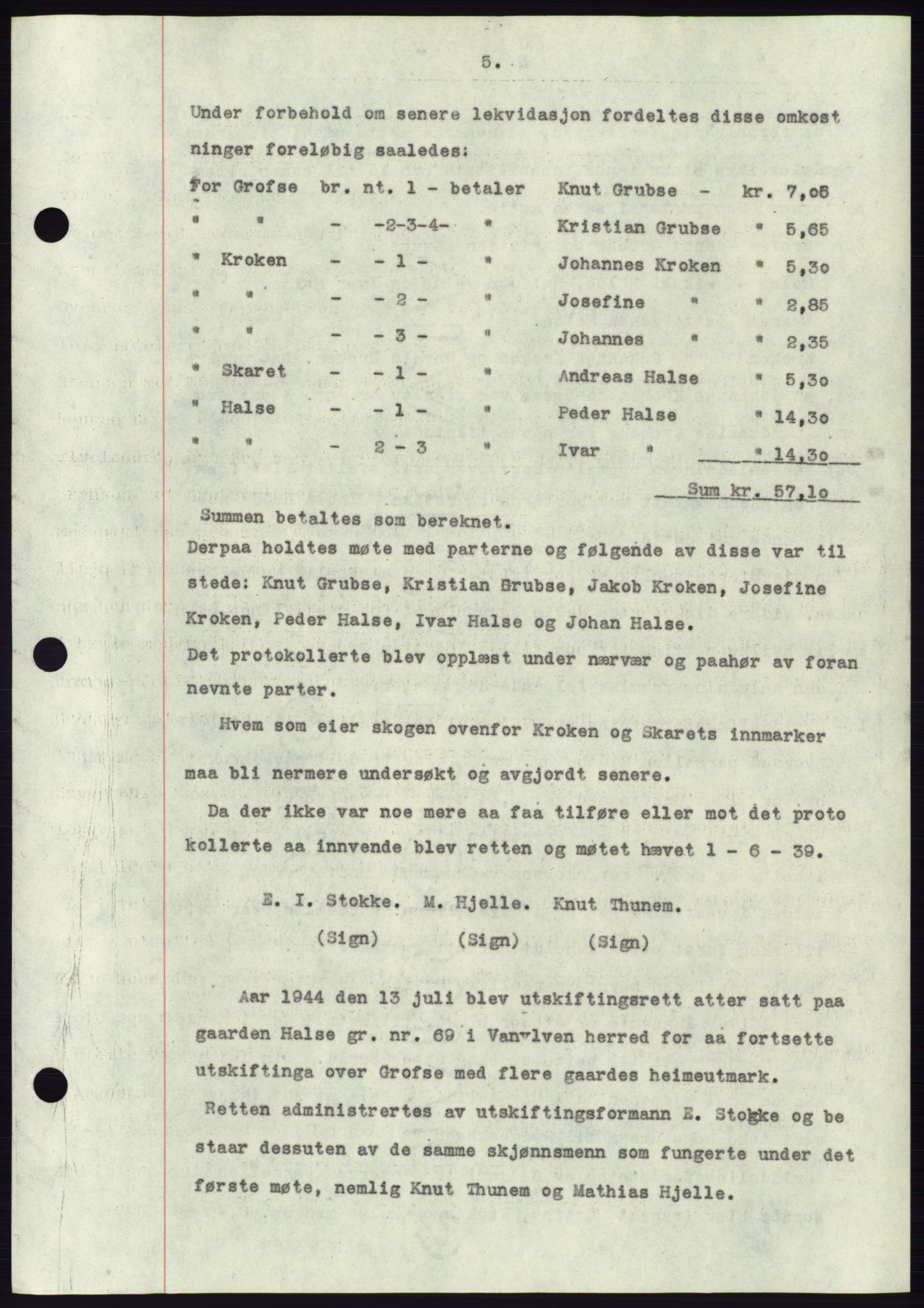 Søre Sunnmøre sorenskriveri, AV/SAT-A-4122/1/2/2C/L0077: Mortgage book no. 3A, 1945-1946, Diary no: : 826/1945