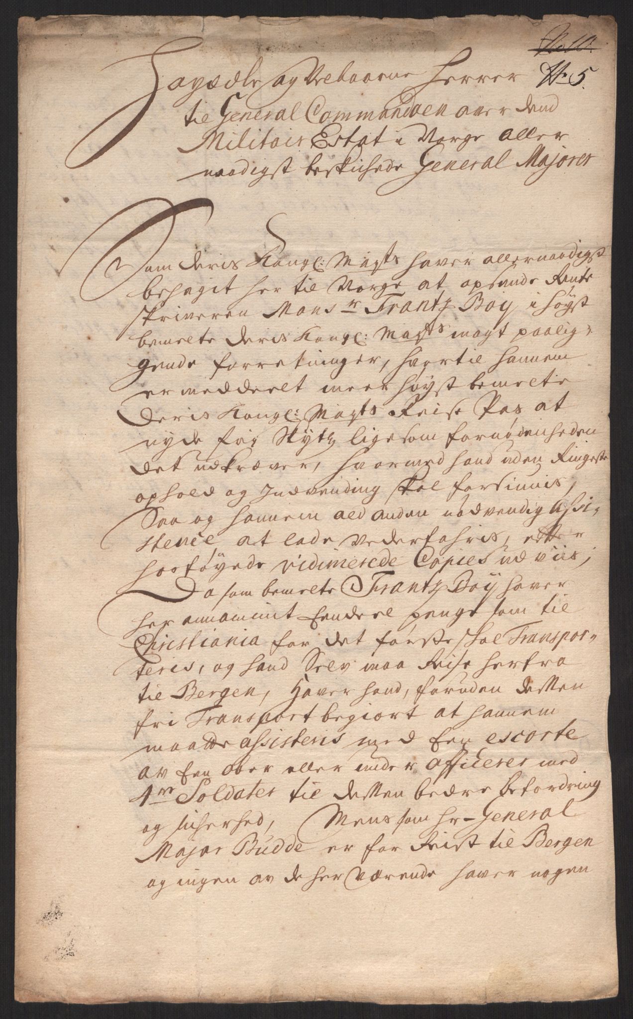 Kommanderende general (KG I) med Det norske krigsdirektorium, AV/RA-EA-5419/D/L0060: Stattholderens, stiftamtmenns og amtmenns brev, 1720-1730, p. 154