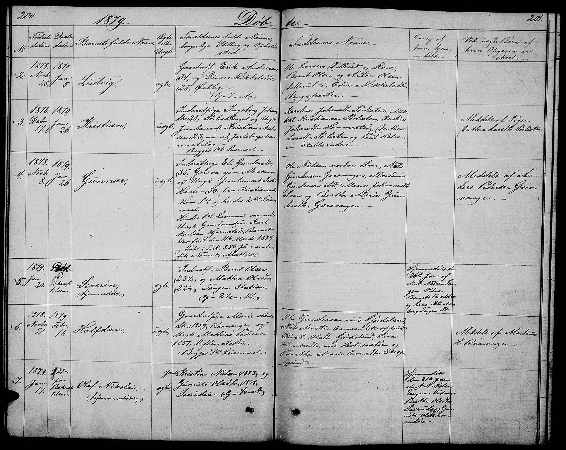Stange prestekontor, SAH/PREST-002/L/L0005: Parish register (copy) no. 5, 1861-1881, p. 200-201
