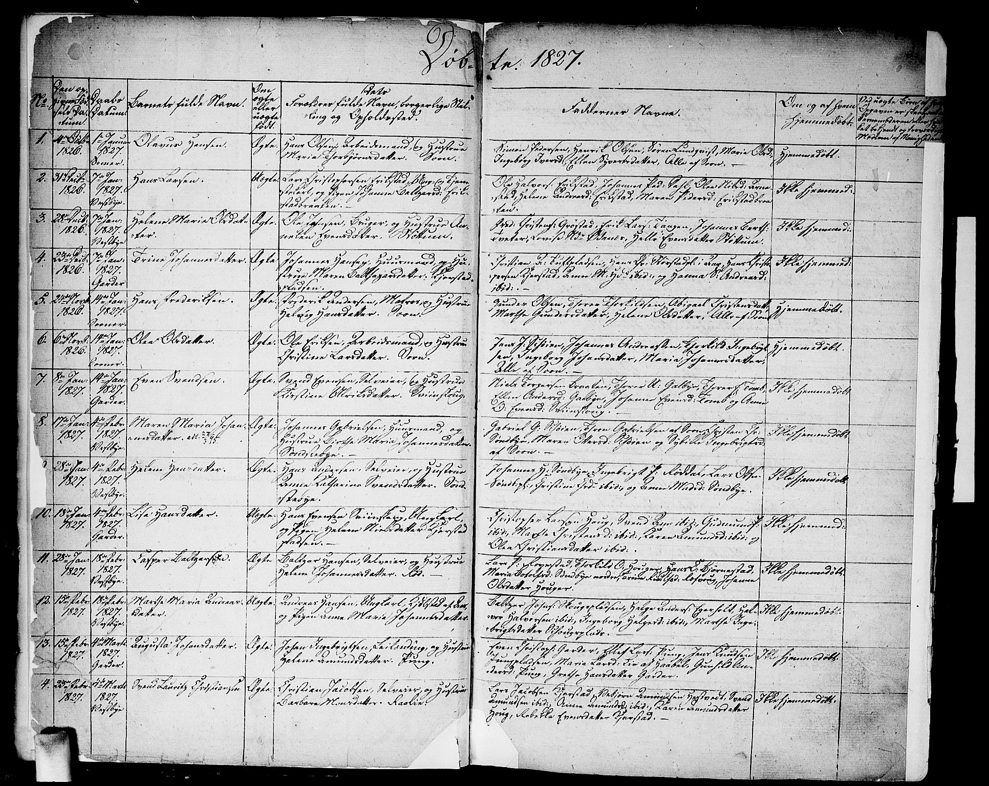 Vestby prestekontor Kirkebøker, SAO/A-10893/F/Fa/L0006: Parish register (official) no. I 6, 1827-1849, p. 2
