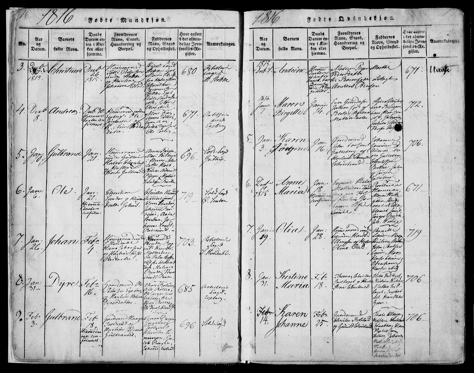 Sande Kirkebøker, SAKO/A-53/F/Fa/L0003: Parish register (official) no. 3, 1814-1847, p. 16-17