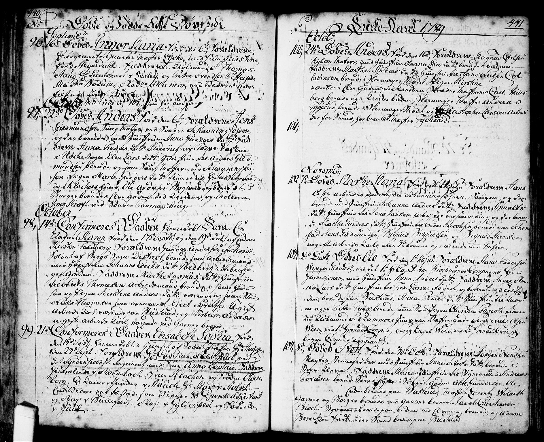 Halden prestekontor Kirkebøker, SAO/A-10909/F/Fa/L0001: Parish register (official) no. I 1, 1758-1791, p. 440-441