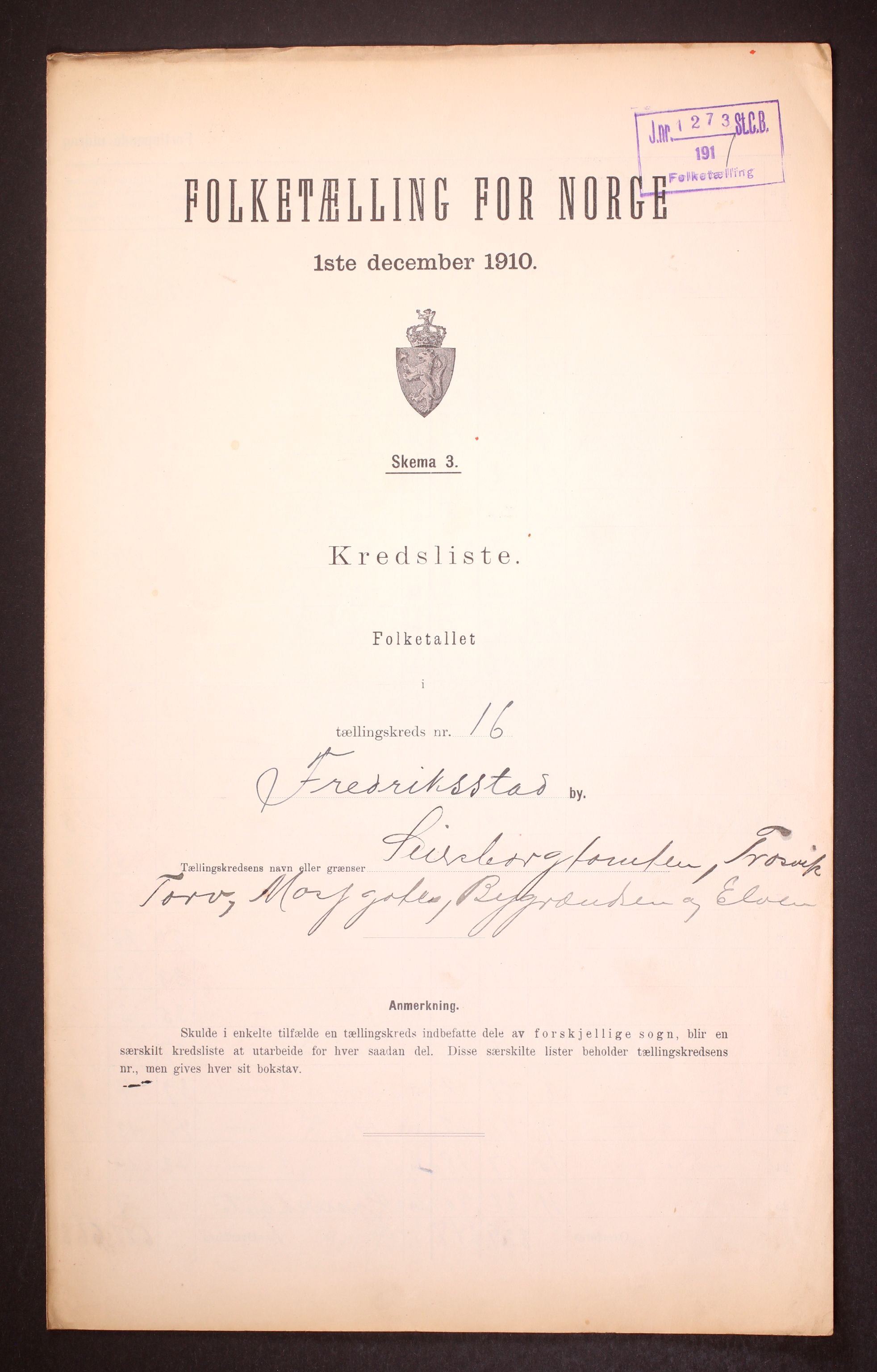 RA, 1910 census for Fredrikstad, 1910, p. 62