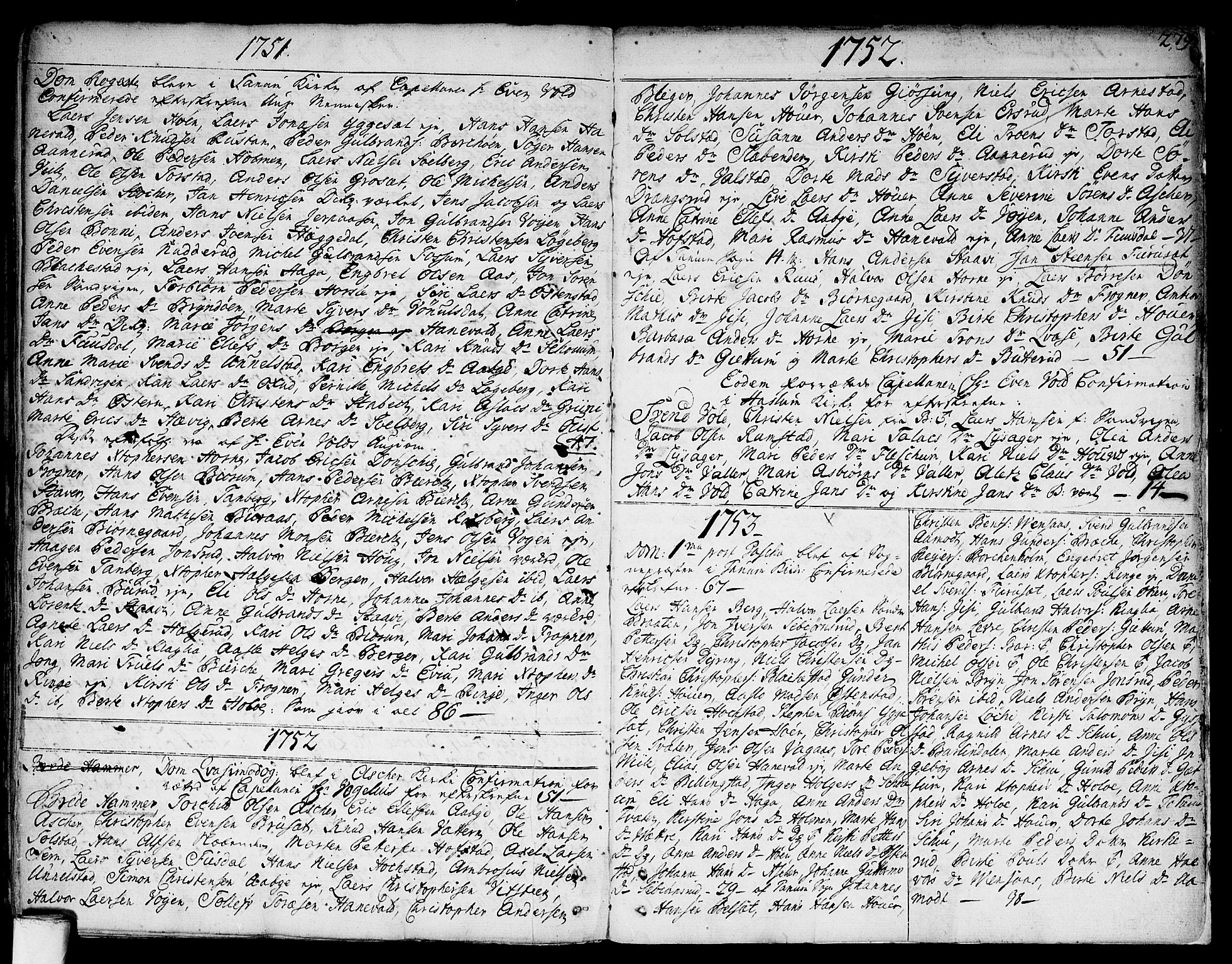 Asker prestekontor Kirkebøker, SAO/A-10256a/F/Fa/L0002: Parish register (official) no. I 2, 1733-1766, p. 279