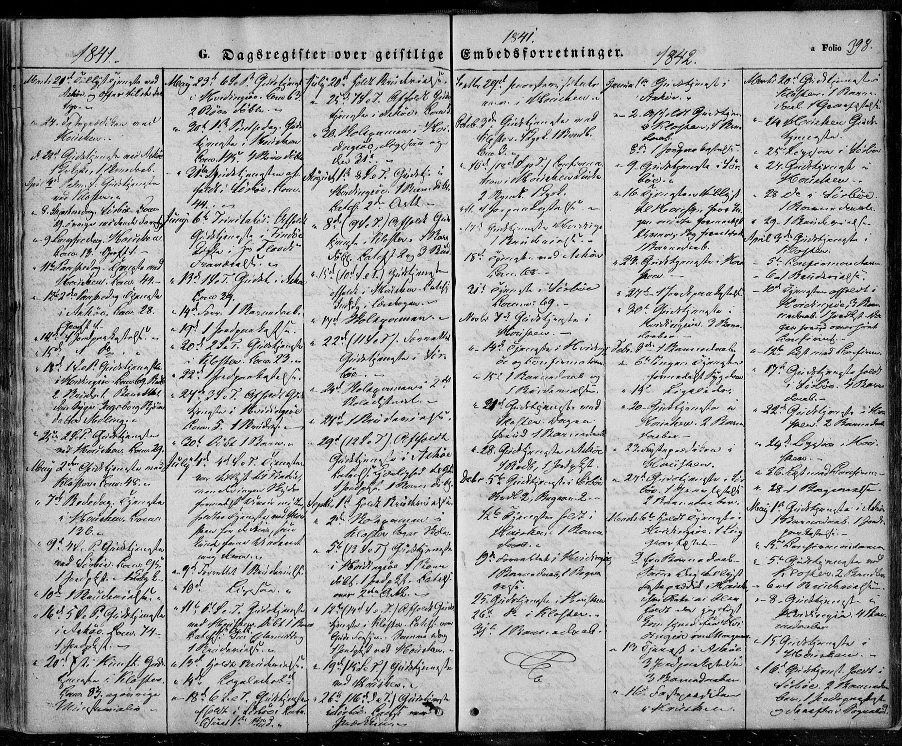 Rennesøy sokneprestkontor, SAST/A -101827/H/Ha/Haa/L0005: Parish register (official) no. A 5, 1838-1859, p. 398