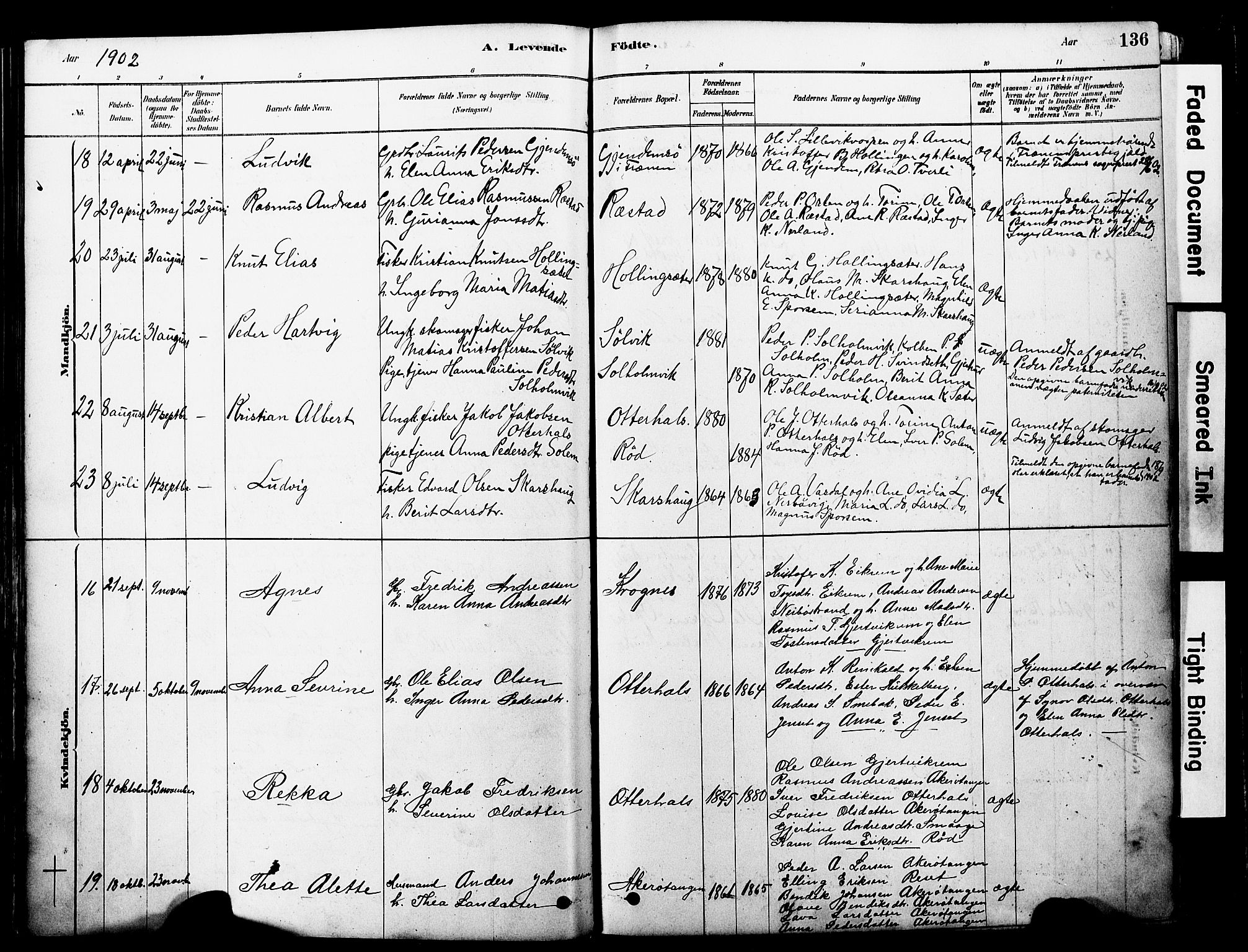 Ministerialprotokoller, klokkerbøker og fødselsregistre - Møre og Romsdal, SAT/A-1454/560/L0721: Parish register (official) no. 560A05, 1878-1917, p. 136