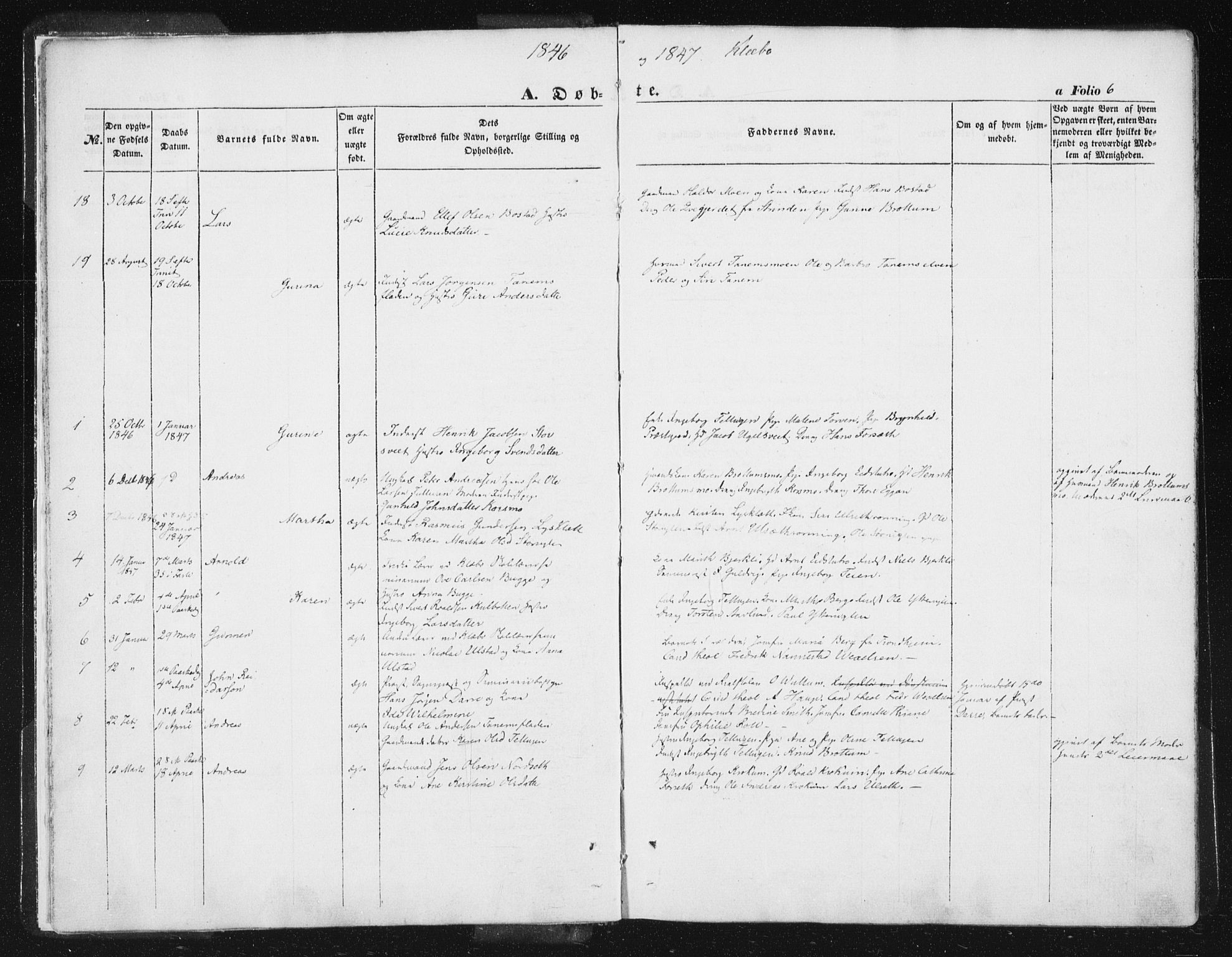 Ministerialprotokoller, klokkerbøker og fødselsregistre - Sør-Trøndelag, SAT/A-1456/618/L0441: Parish register (official) no. 618A05, 1843-1862, p. 6