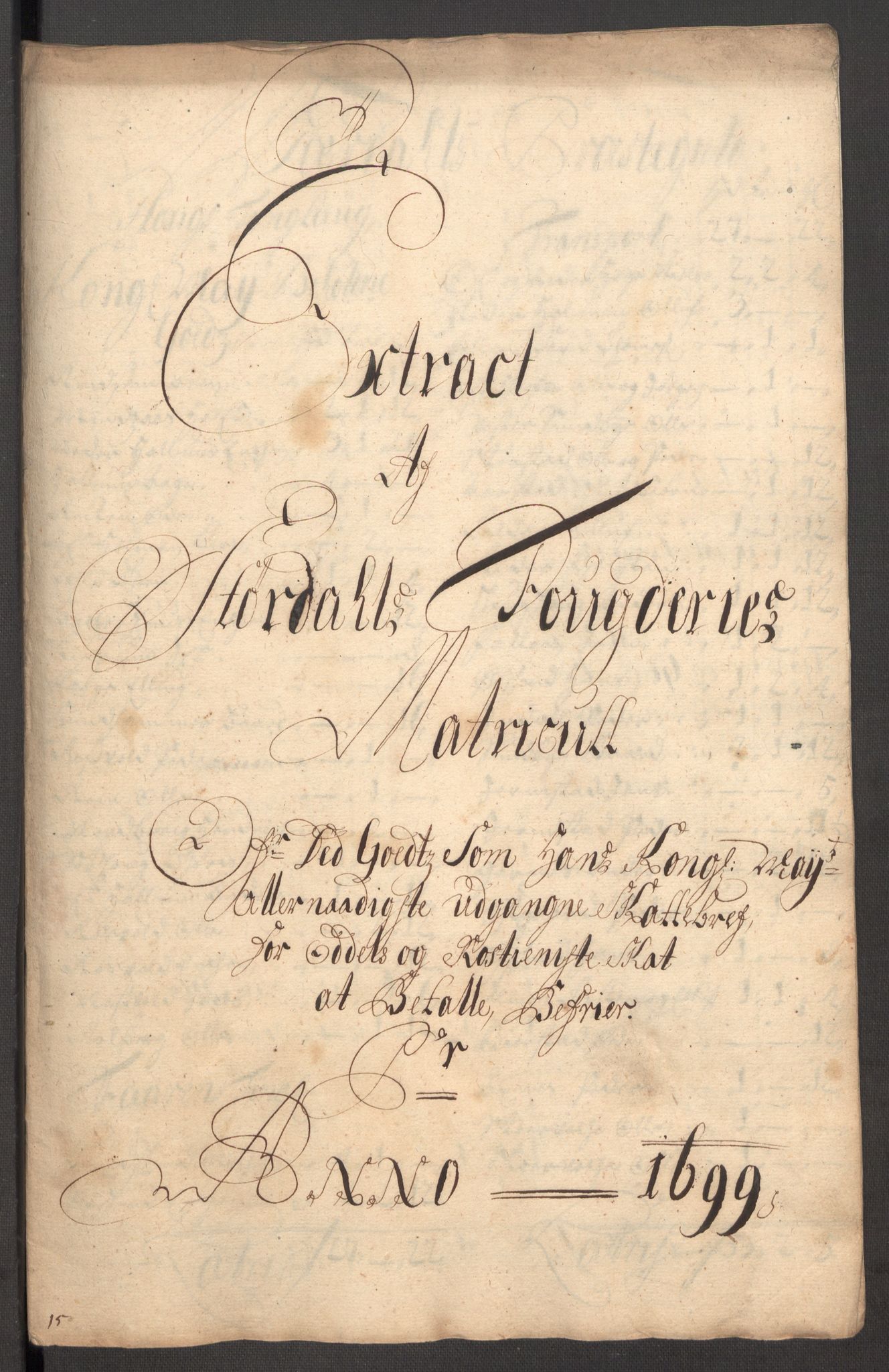 Rentekammeret inntil 1814, Reviderte regnskaper, Fogderegnskap, RA/EA-4092/R62/L4191: Fogderegnskap Stjørdal og Verdal, 1699, p. 272