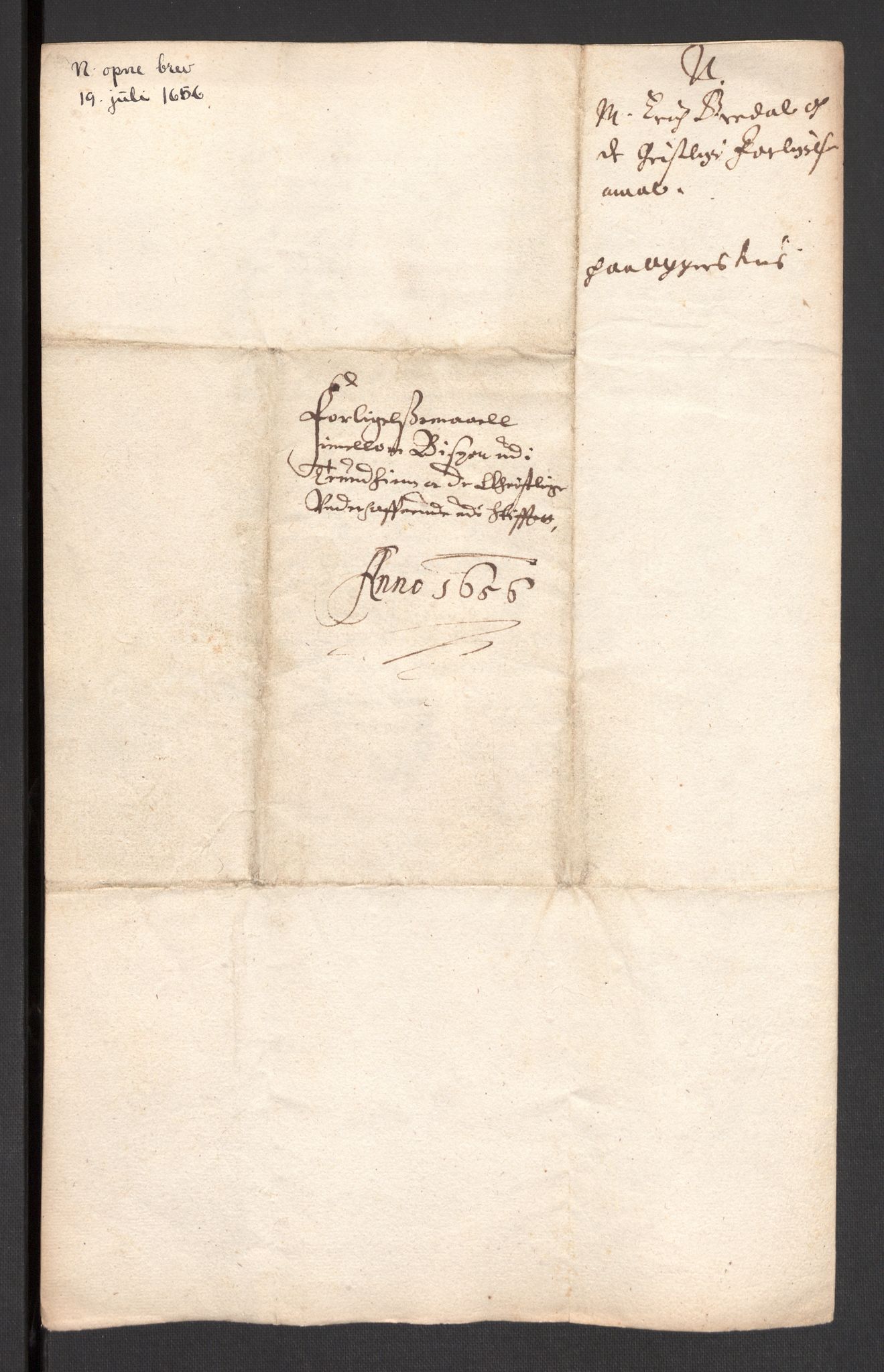 Danske Kanselli 1572-1799, AV/RA-EA-3023/F/Fc/Fcc/Fcca/L0017: Norske innlegg 1572-1799, 1656, p. 79