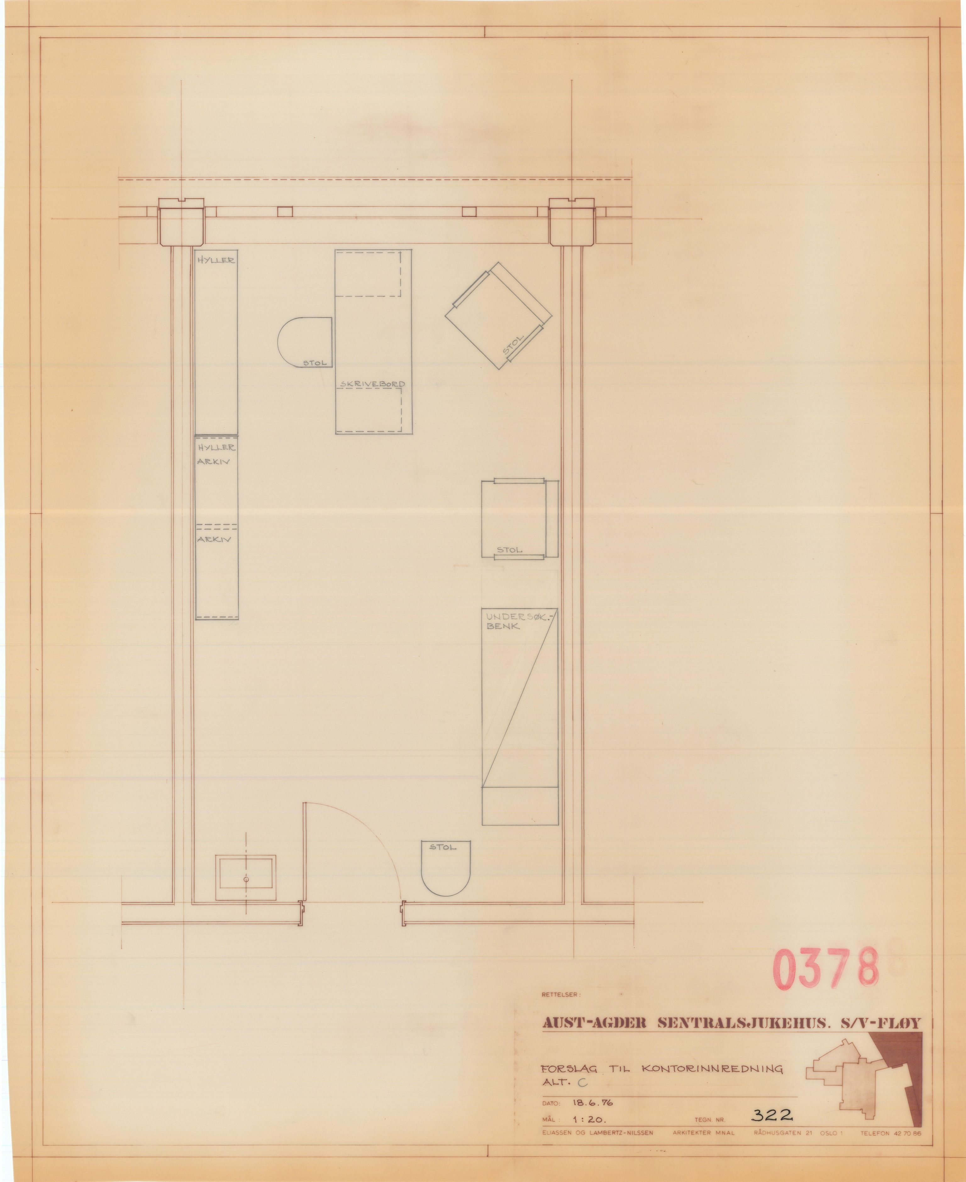 Eliassen og Lambertz-Nilssen Arkitekter, AAKS/PA-2983/T/T03/L0006: Tegningskogger 378, 1974-1978, p. 26