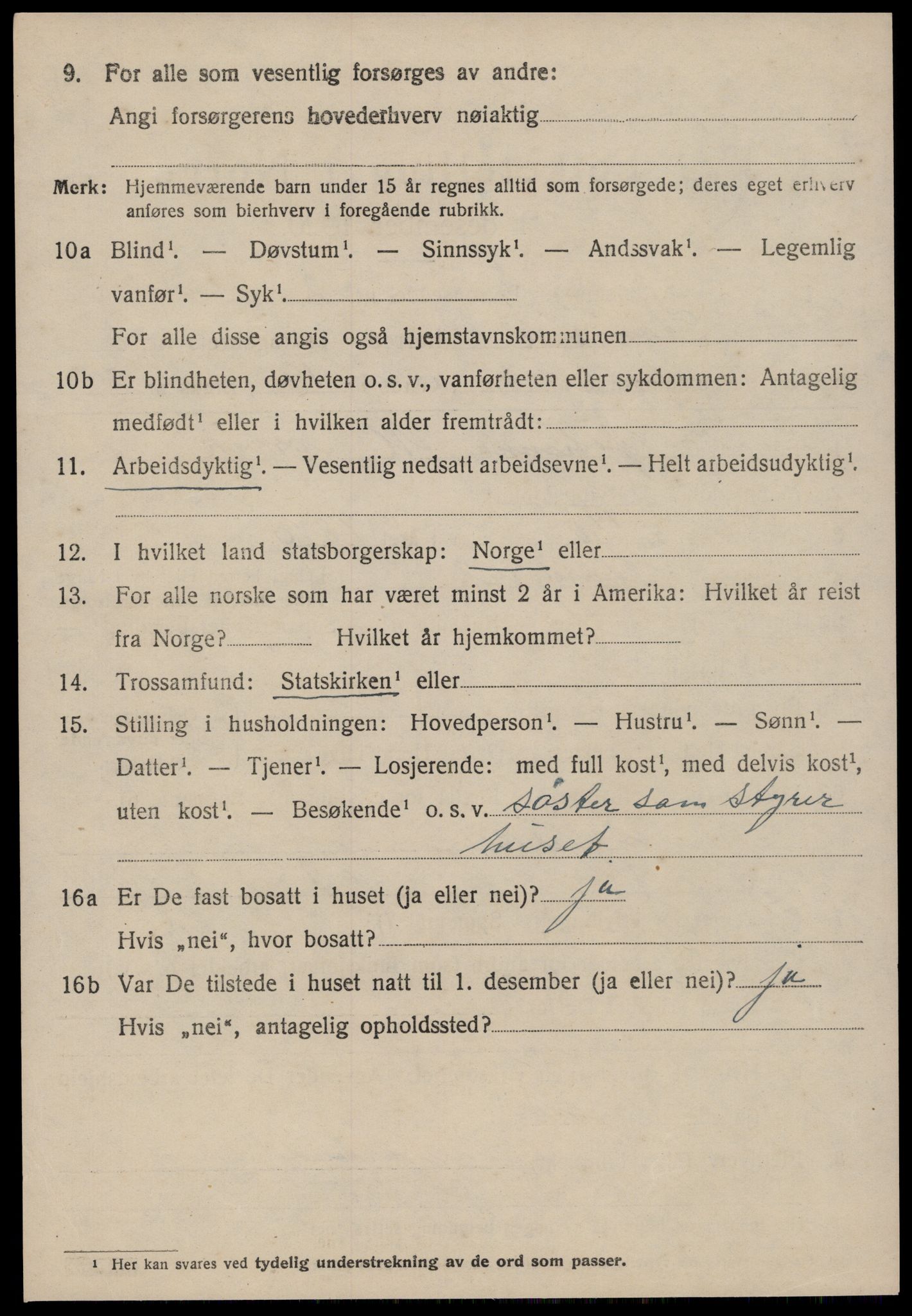 SAT, 1920 census for Stangvik, 1920, p. 4293