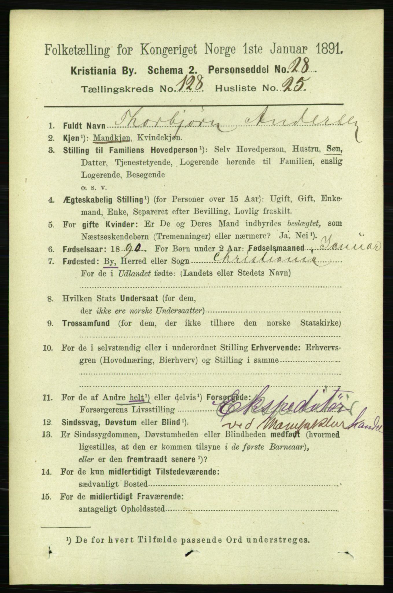 RA, 1891 census for 0301 Kristiania, 1891, p. 69078