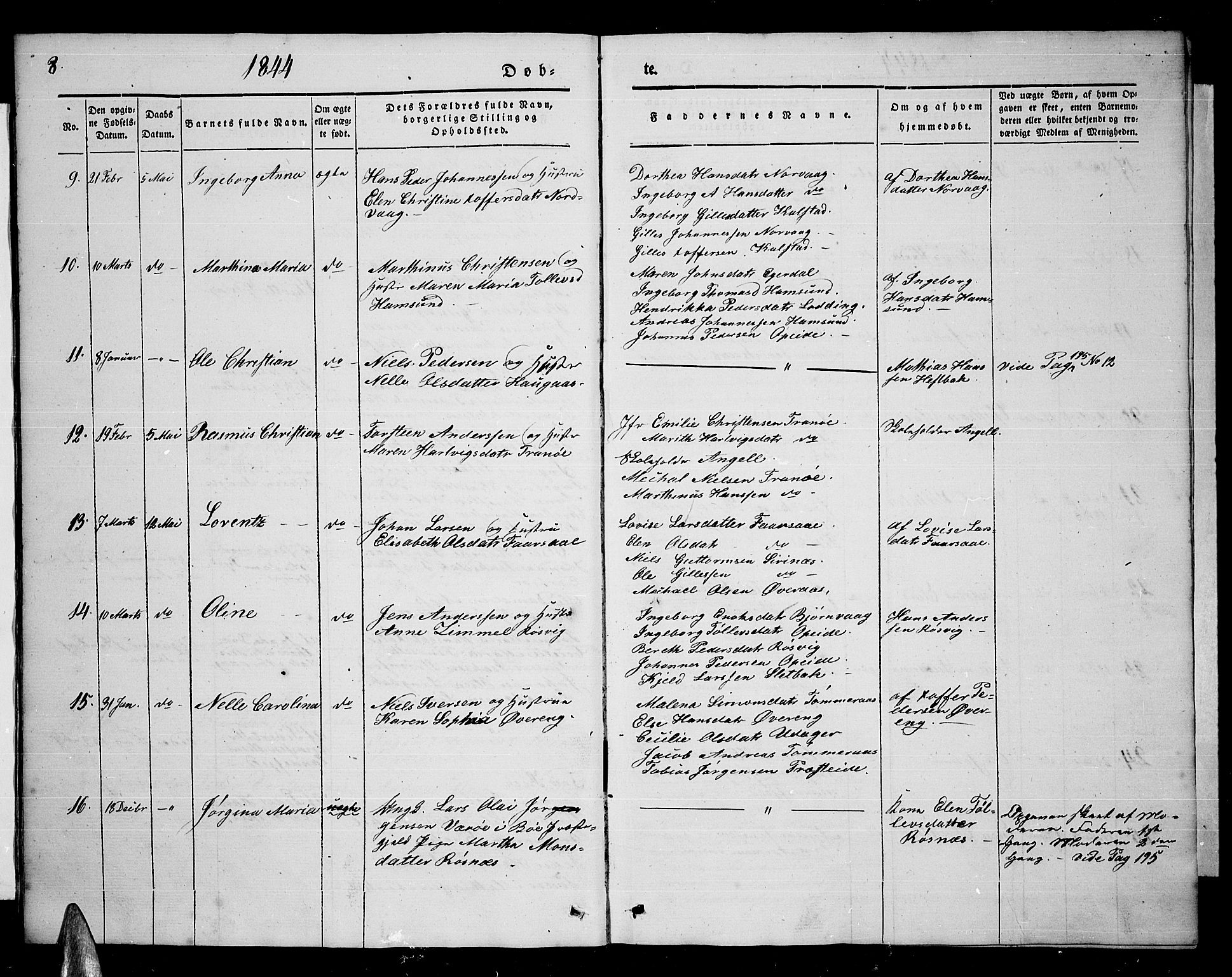 Ministerialprotokoller, klokkerbøker og fødselsregistre - Nordland, AV/SAT-A-1459/859/L0856: Parish register (copy) no. 859C02, 1843-1854, p. 8