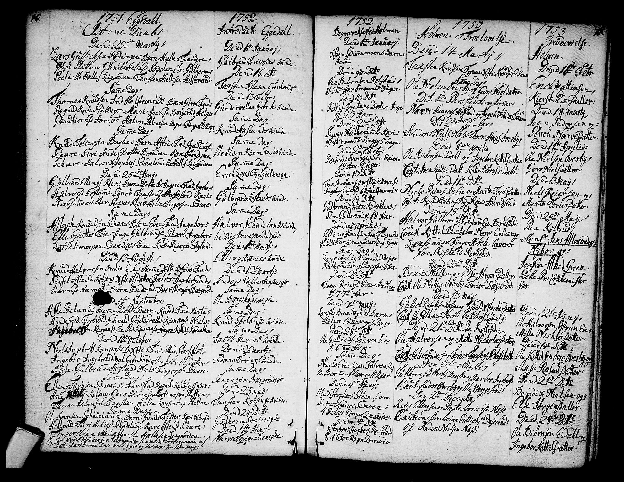 Sigdal kirkebøker, SAKO/A-245/F/Fa/L0001: Parish register (official) no. I 1, 1722-1777, p. 10-11