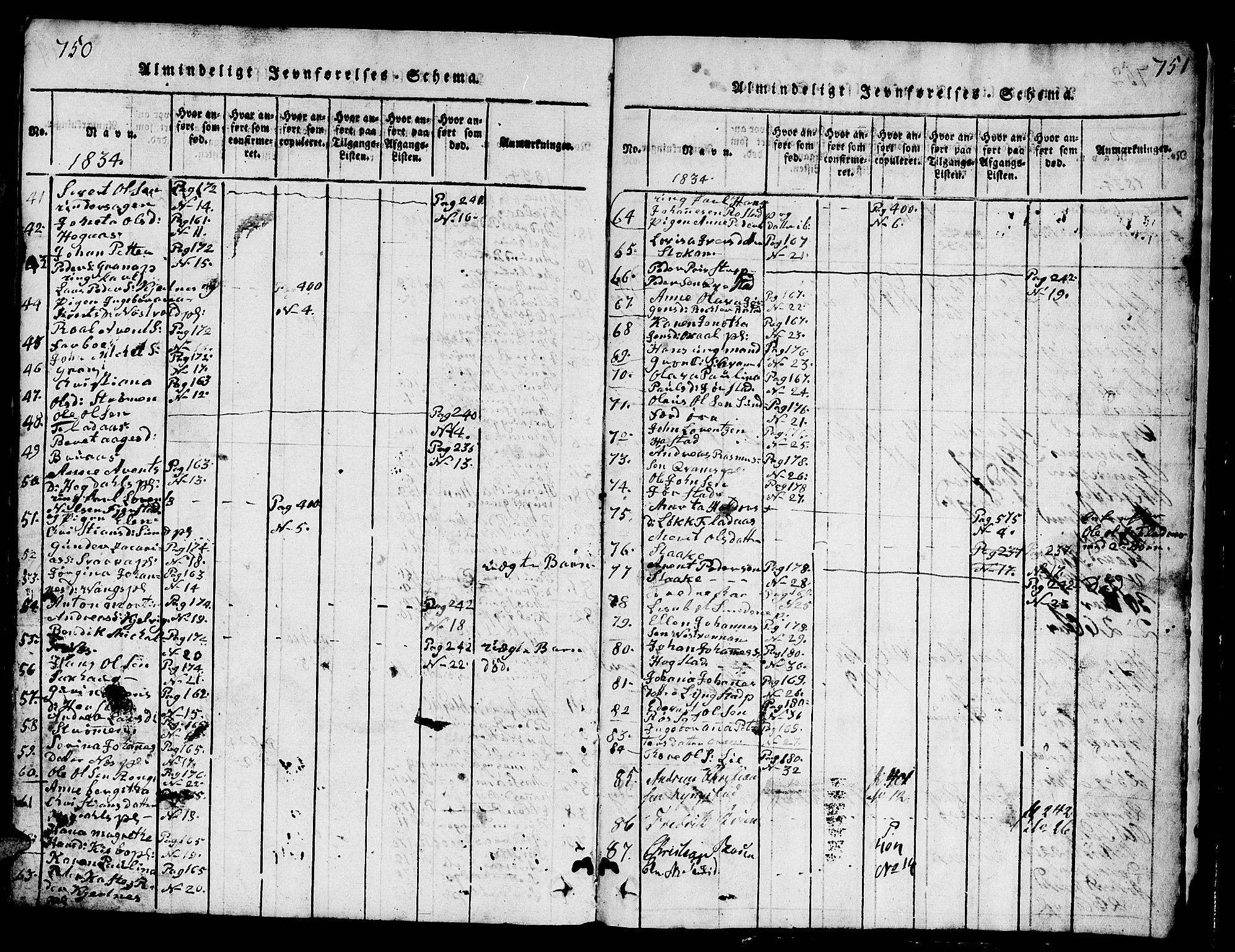 Ministerialprotokoller, klokkerbøker og fødselsregistre - Nord-Trøndelag, SAT/A-1458/730/L0298: Parish register (copy) no. 730C01, 1816-1849, p. 750-751