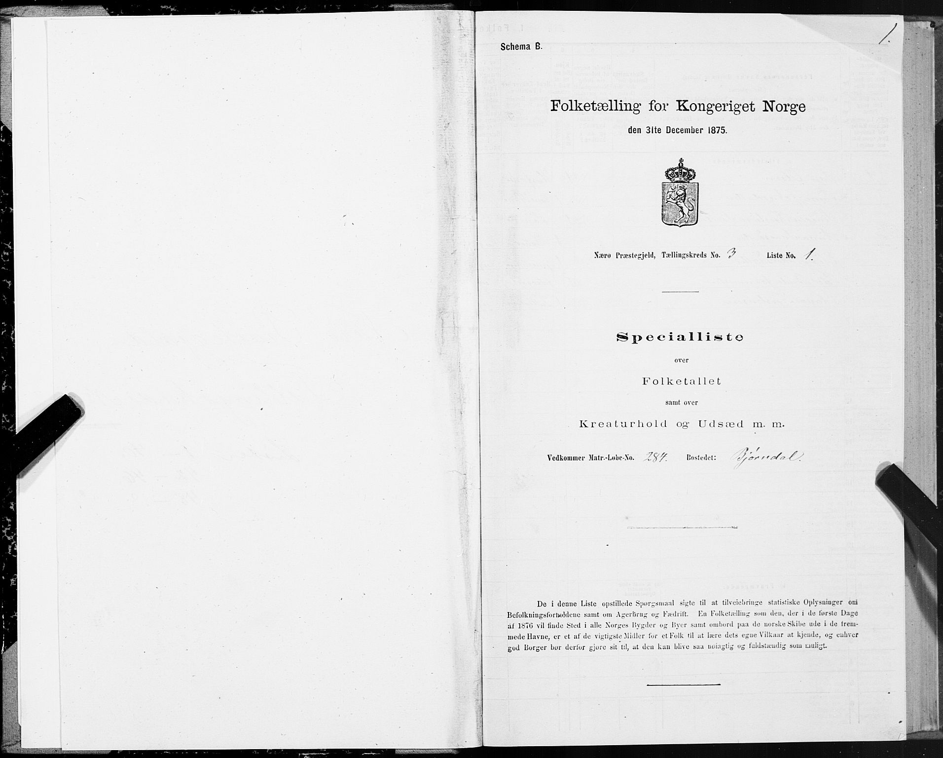 SAT, 1875 census for 1751P Nærøy, 1875, p. 2001