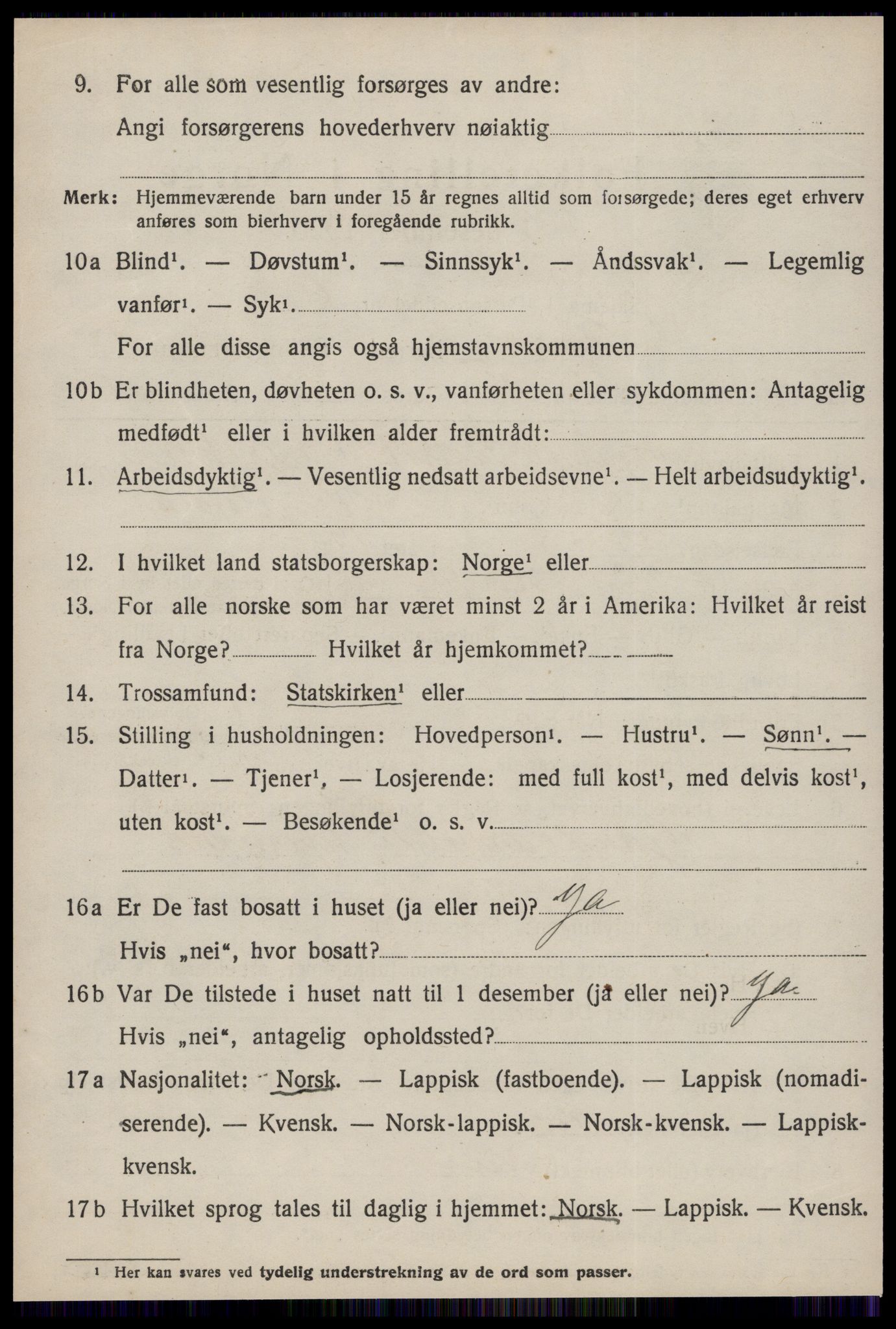 SAT, 1920 census for Røros, 1920, p. 11593