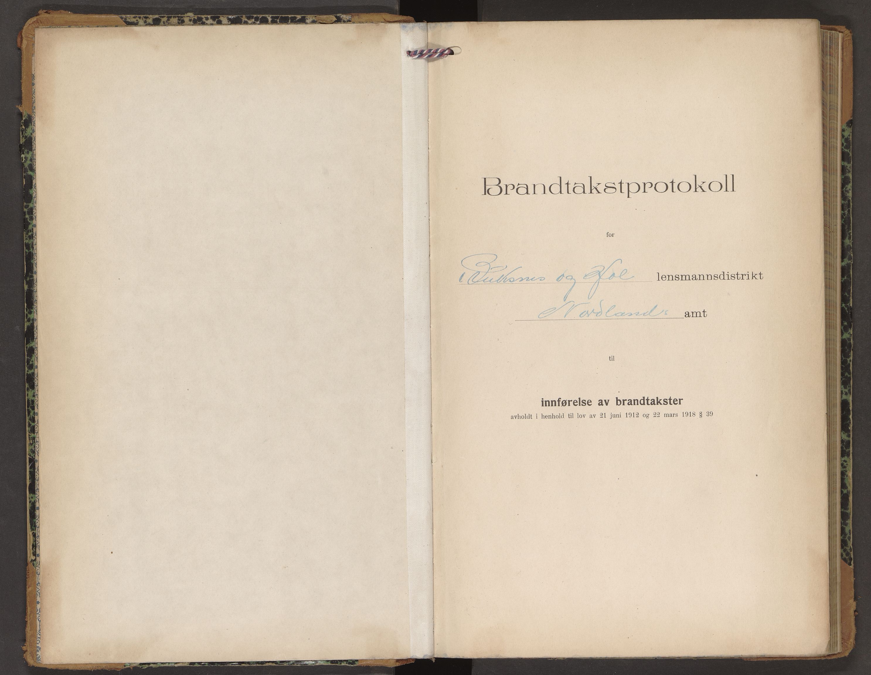 Norges Brannkasse Hol, AV/SAT-A-5601/BT/L0016: Branntakstprotokoll med skjema, 1921-1926