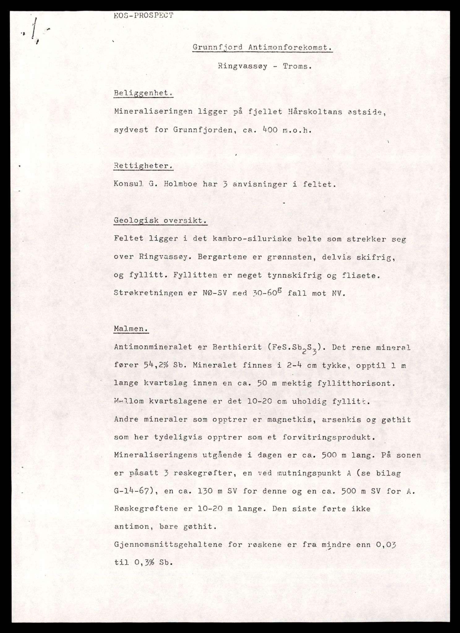 Direktoratet for mineralforvaltning , AV/SAT-A-1562/F/L0433: Rapporter, 1912-1986, p. 635