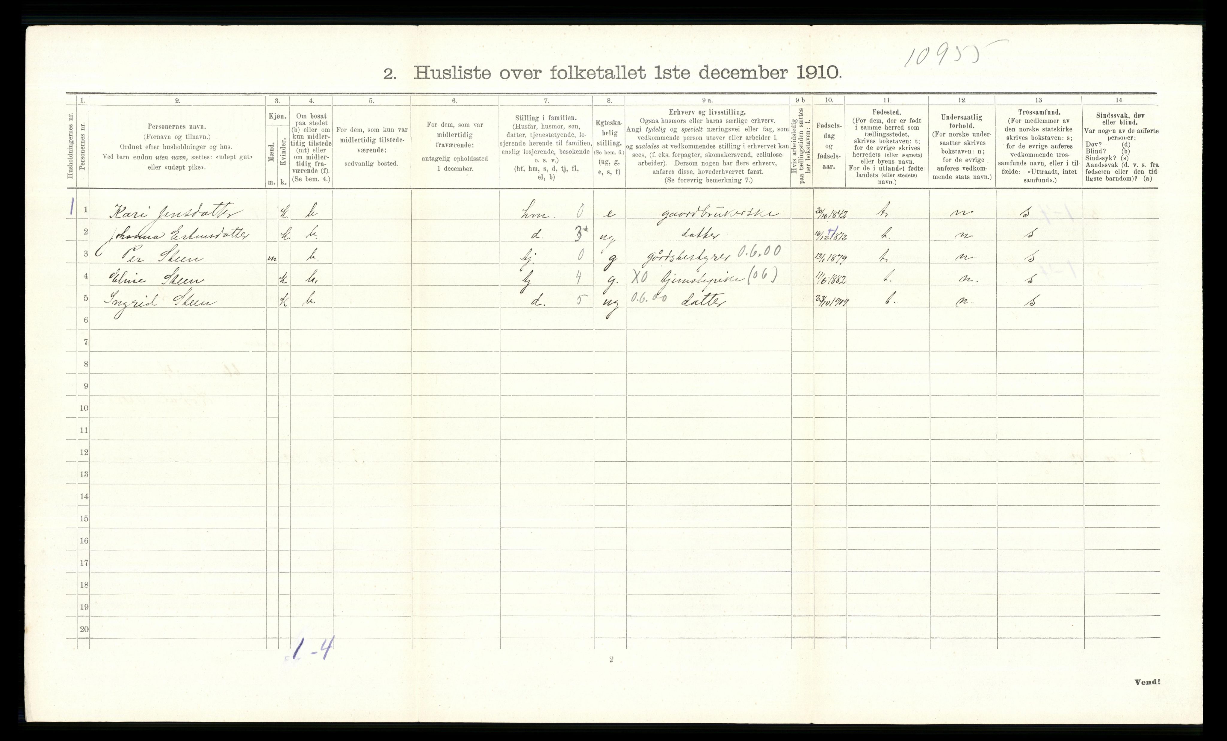 RA, 1910 census for Tolga, 1910, p. 545