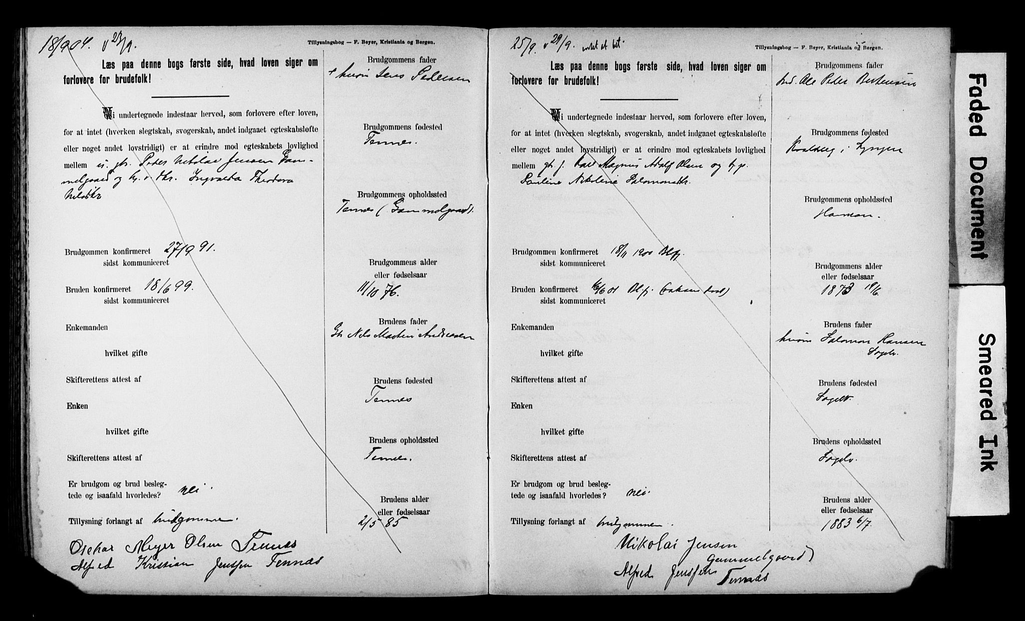 Balsfjord sokneprestembete, AV/SATØ-S-1303/H/Hd/L0031: Banns register no. 31, 1897-1906