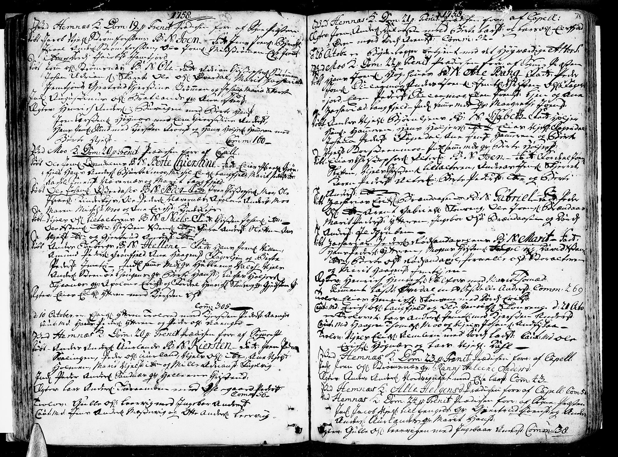 Ministerialprotokoller, klokkerbøker og fødselsregistre - Nordland, SAT/A-1459/825/L0348: Parish register (official) no. 825A04, 1752-1788, p. 78