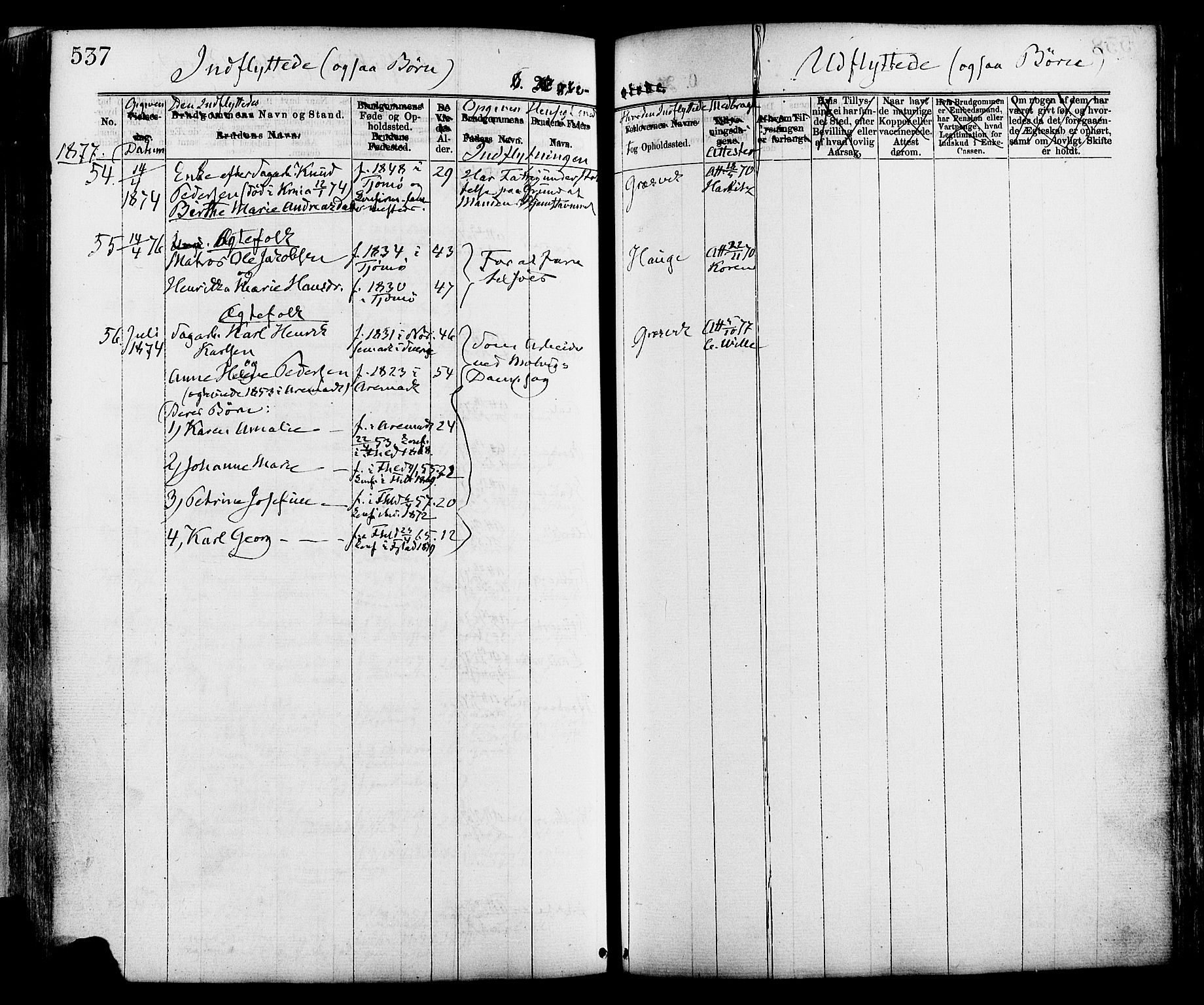 Onsøy prestekontor Kirkebøker, AV/SAO-A-10914/F/Fa/L0004: Parish register (official) no. I 4, 1861-1877, p. 537