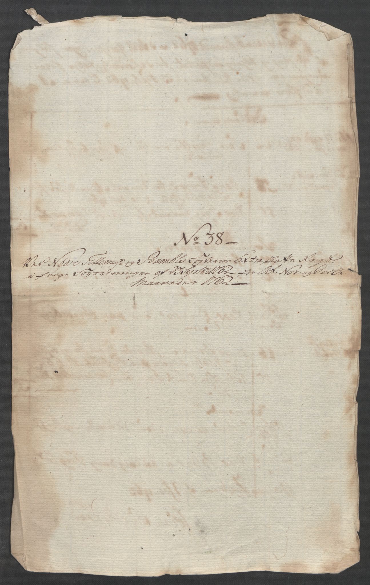 Rentekammeret inntil 1814, Reviderte regnskaper, Fogderegnskap, RA/EA-4092/R37/L2239: Ekstraskatten Nedre Telemark og Bamble, 1762-1763, p. 338