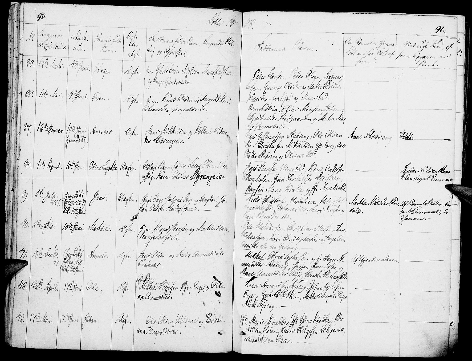 Løten prestekontor, AV/SAH-PREST-022/K/Ka/L0006: Parish register (official) no. 6, 1832-1849, p. 90-91