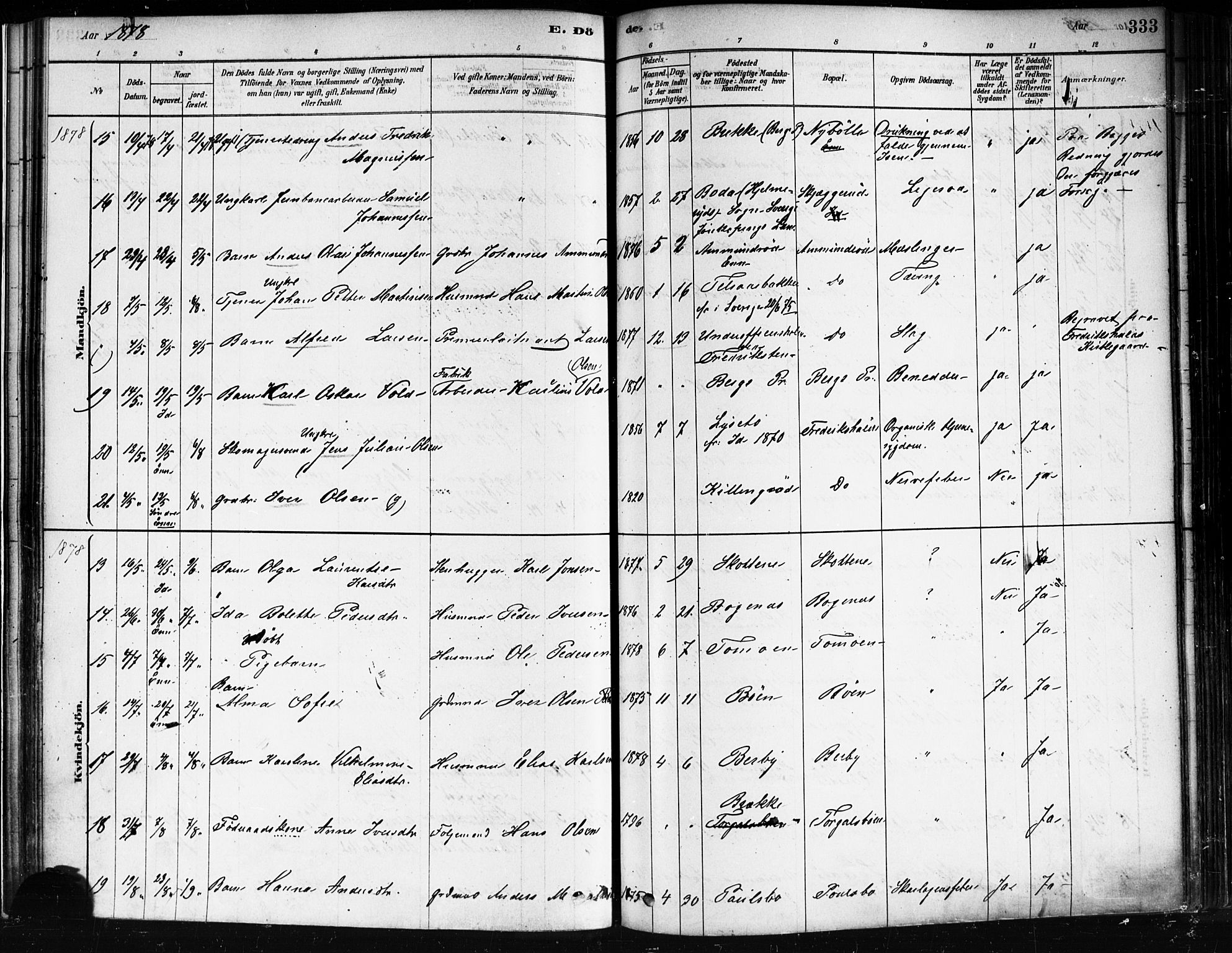 Idd prestekontor Kirkebøker, SAO/A-10911/F/Fc/L0006b: Parish register (official) no. III 6B, 1878-1903, p. 333