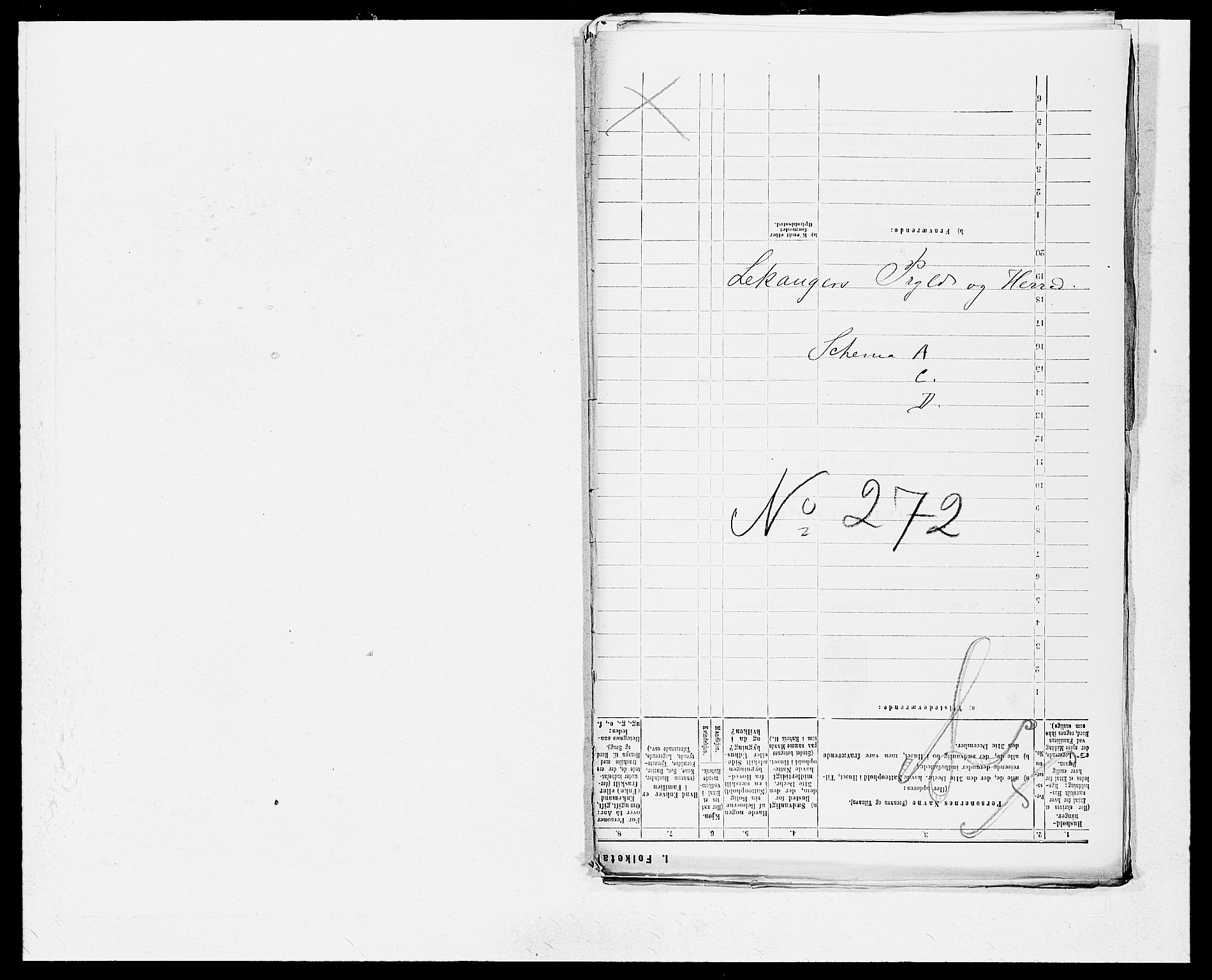 SAB, 1875 census for 1419P Leikanger, 1875, p. 1