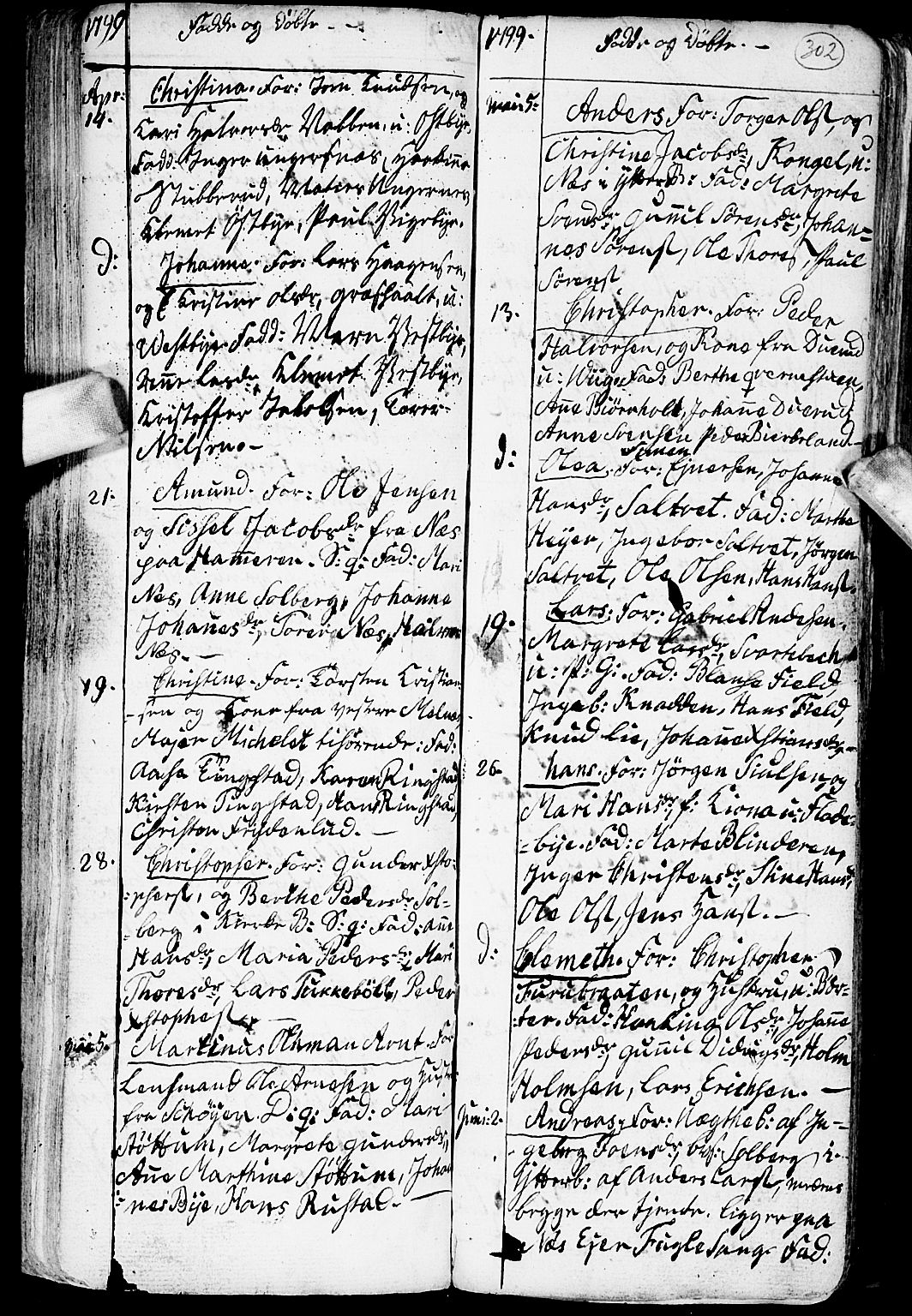 Enebakk prestekontor Kirkebøker, AV/SAO-A-10171c/F/Fa/L0002: Parish register (official) no. I 2, 1755-1806, p. 301-302