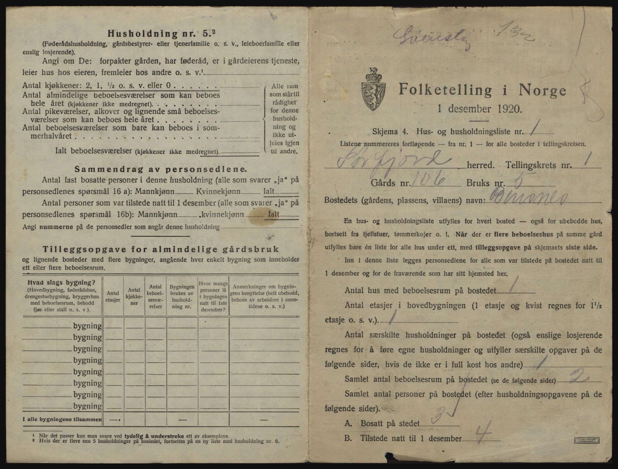 SATØ, 1920 census for Sørfjord, 1920, p. 5