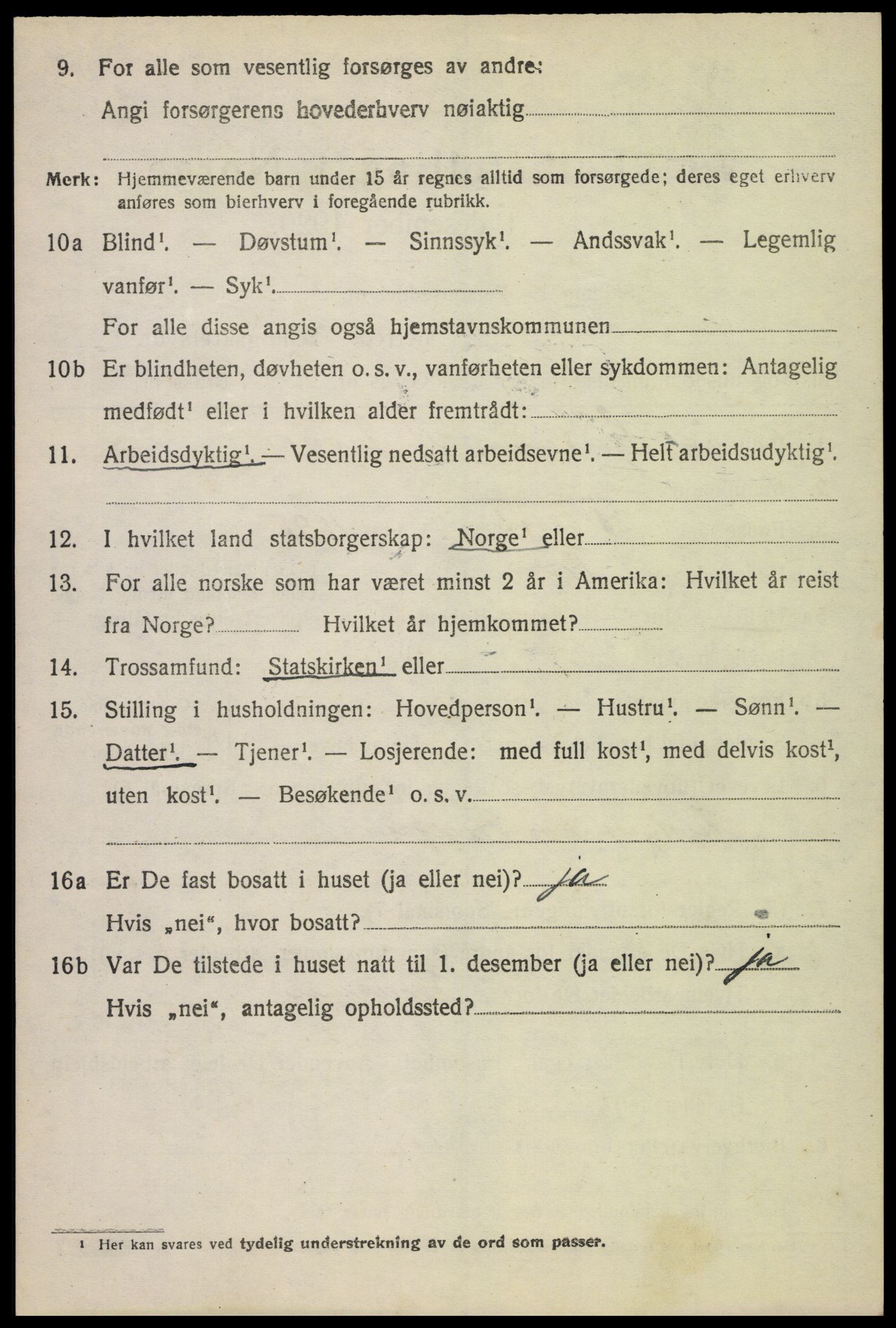 SAH, 1920 census for Nord-Fron, 1920, p. 6681