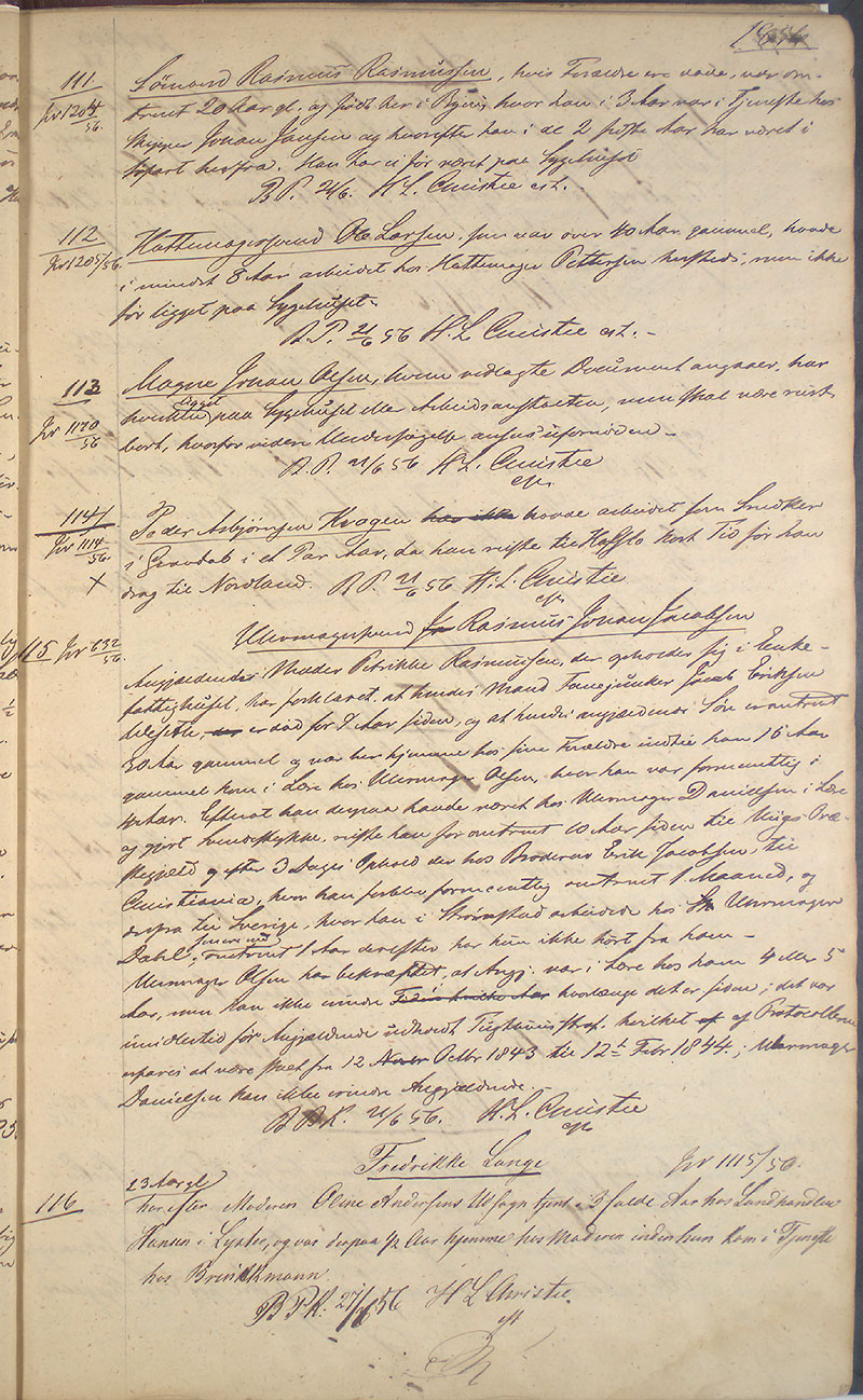 Bergen politikammer / politidistrikt, AV/SAB-A-60401/I/Ic, 1856-1859