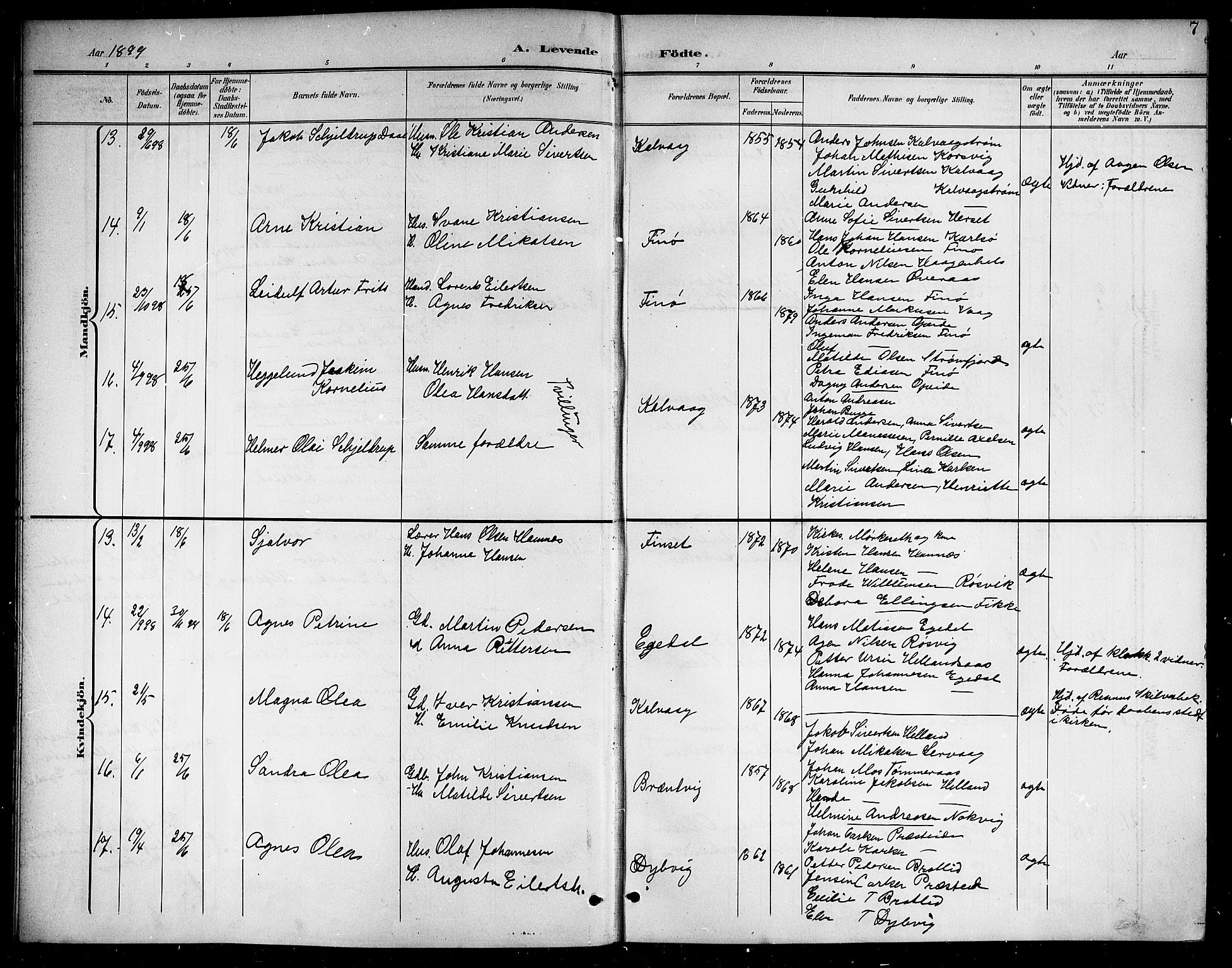 Ministerialprotokoller, klokkerbøker og fødselsregistre - Nordland, AV/SAT-A-1459/859/L0860: Parish register (copy) no. 859C06, 1899-1909, p. 7