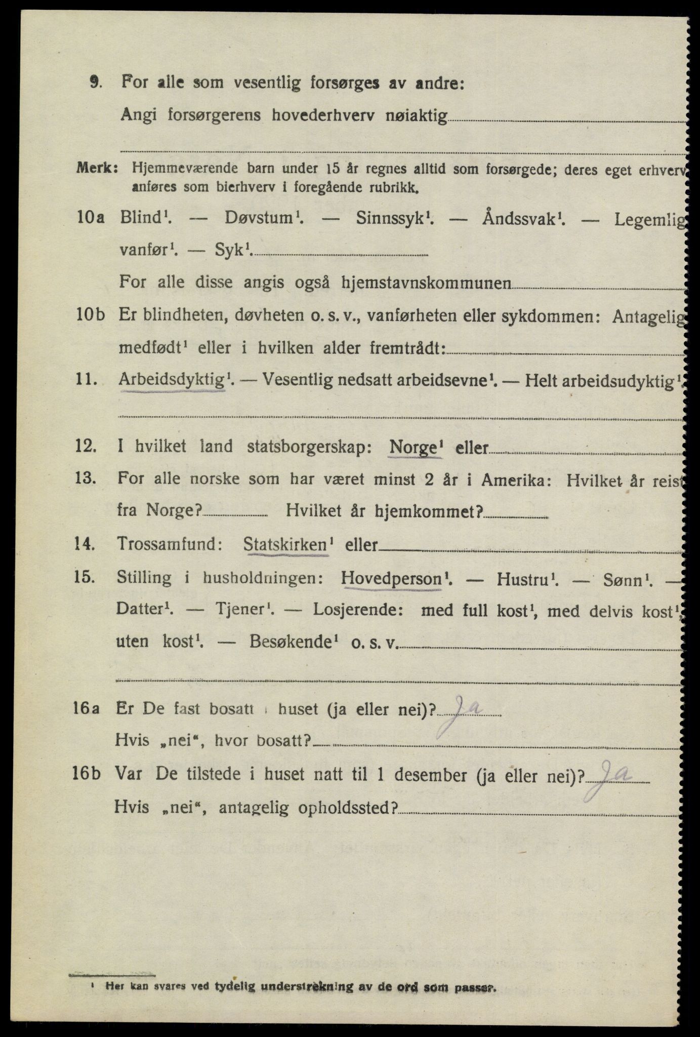 SAKO, 1920 census for Sannidal, 1920, p. 4914