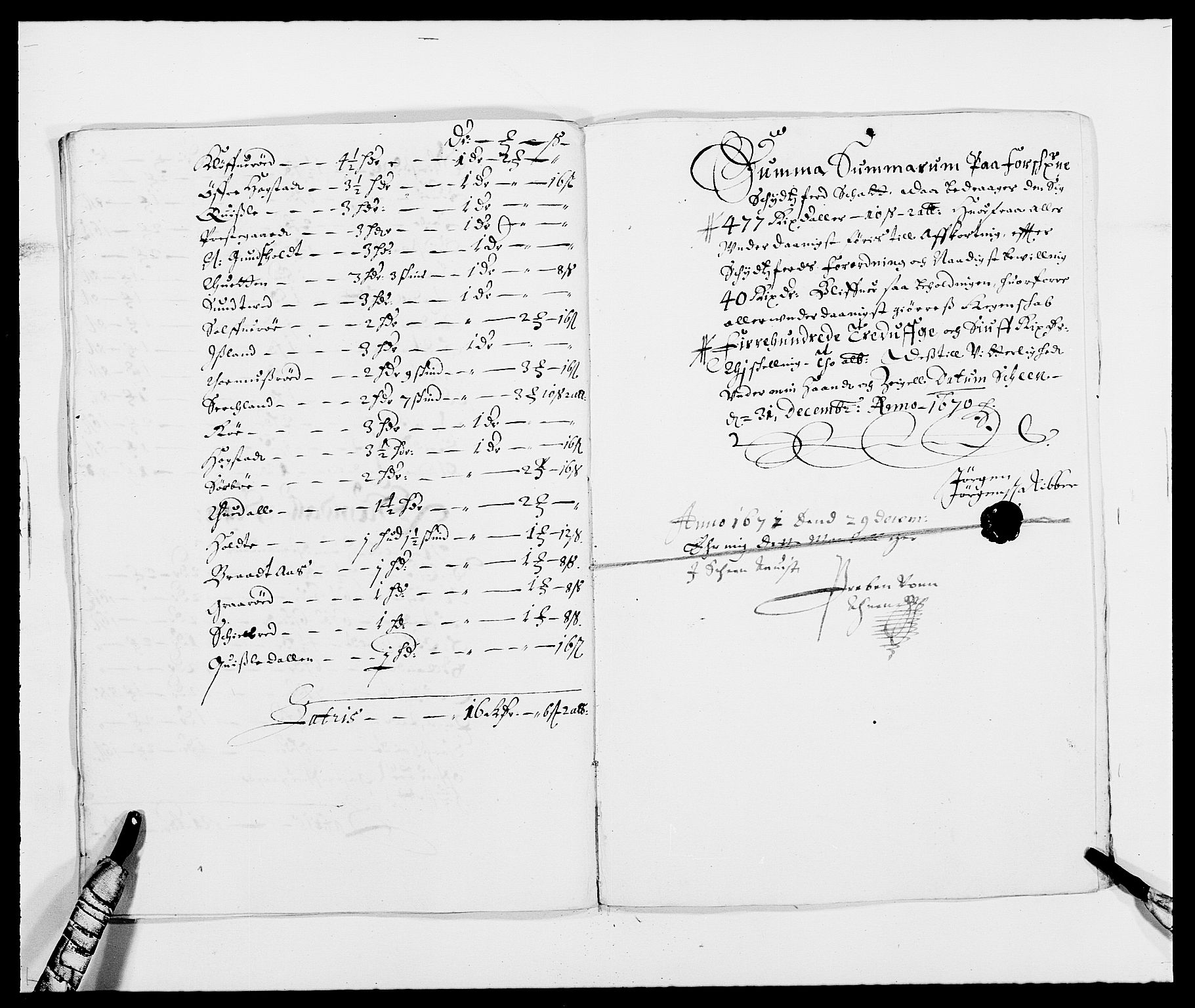Rentekammeret inntil 1814, Reviderte regnskaper, Fogderegnskap, RA/EA-4092/R34/L2041: Fogderegnskap Bamble, 1670-1672, p. 66