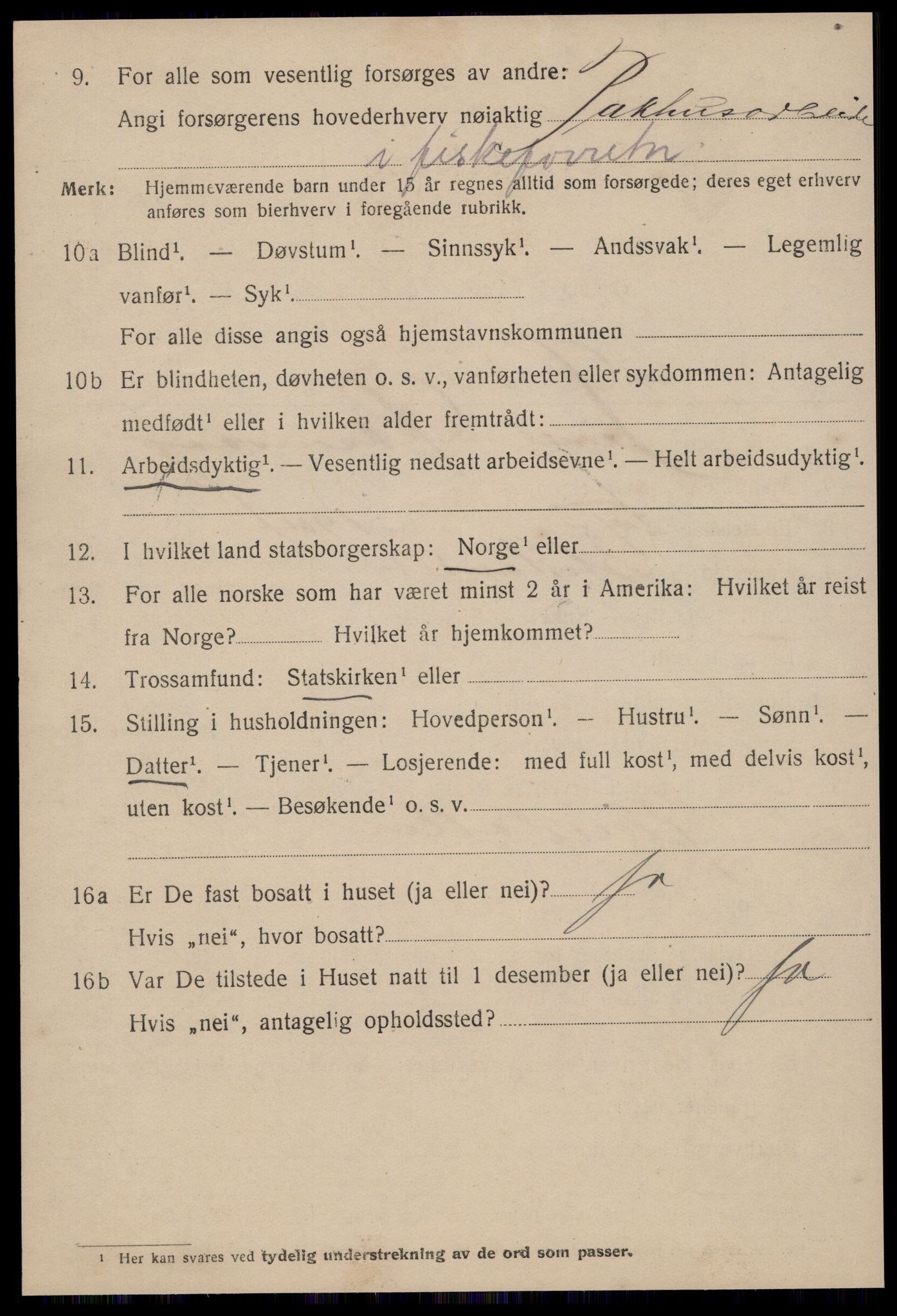 SAT, 1920 census for Kristiansund, 1920, p. 21378