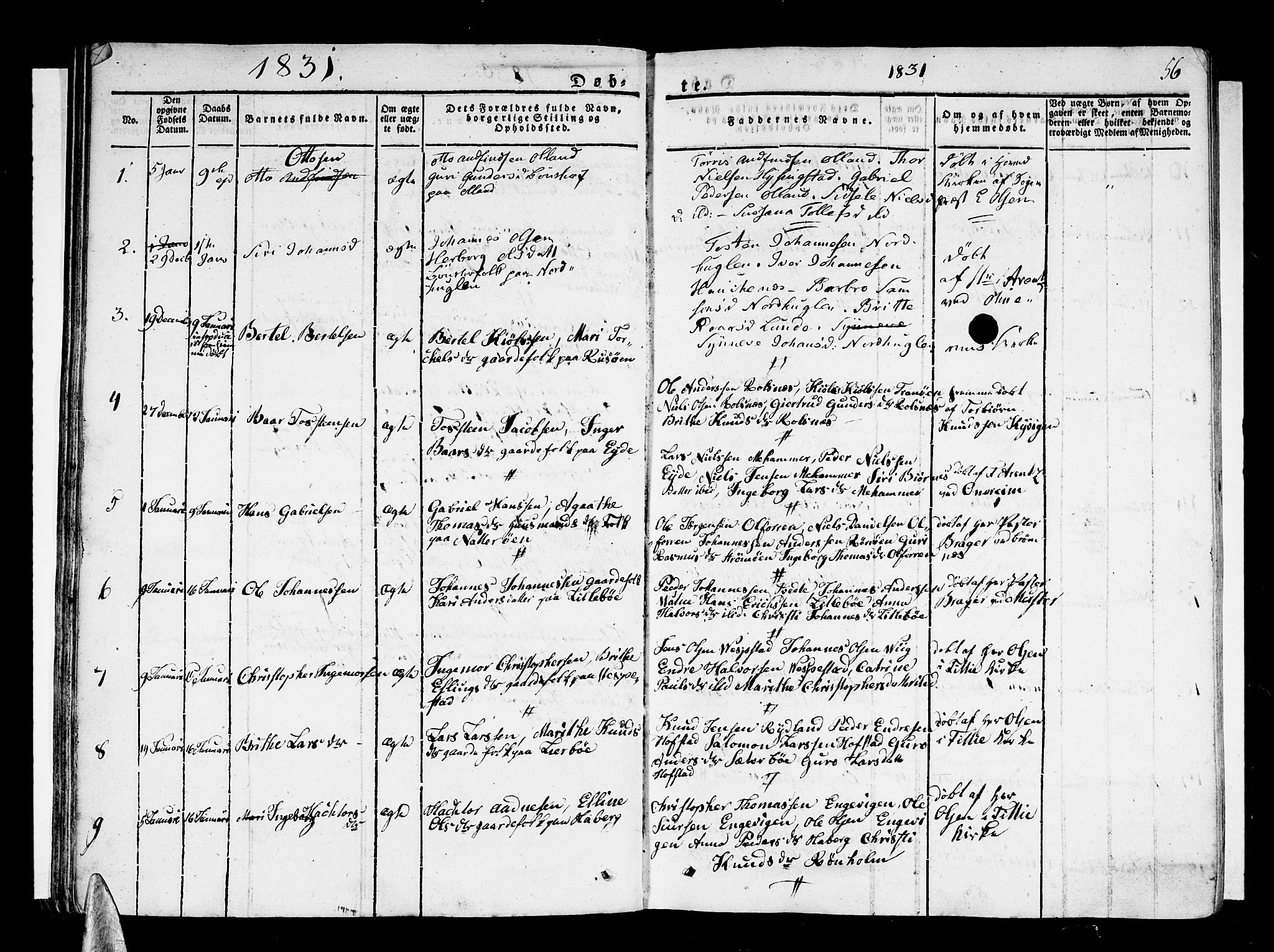 Stord sokneprestembete, SAB/A-78201/H/Haa: Parish register (official) no. A 6, 1826-1840, p. 56