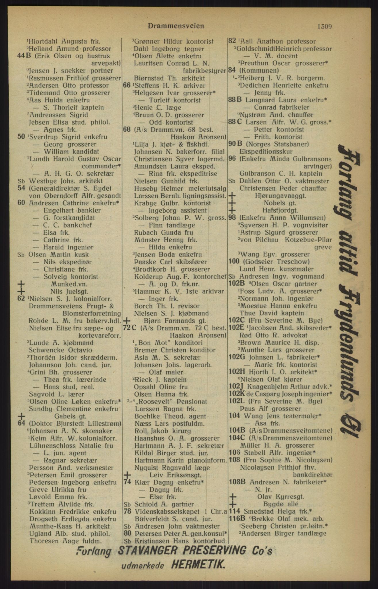 Kristiania/Oslo adressebok, PUBL/-, 1915, p. 1309