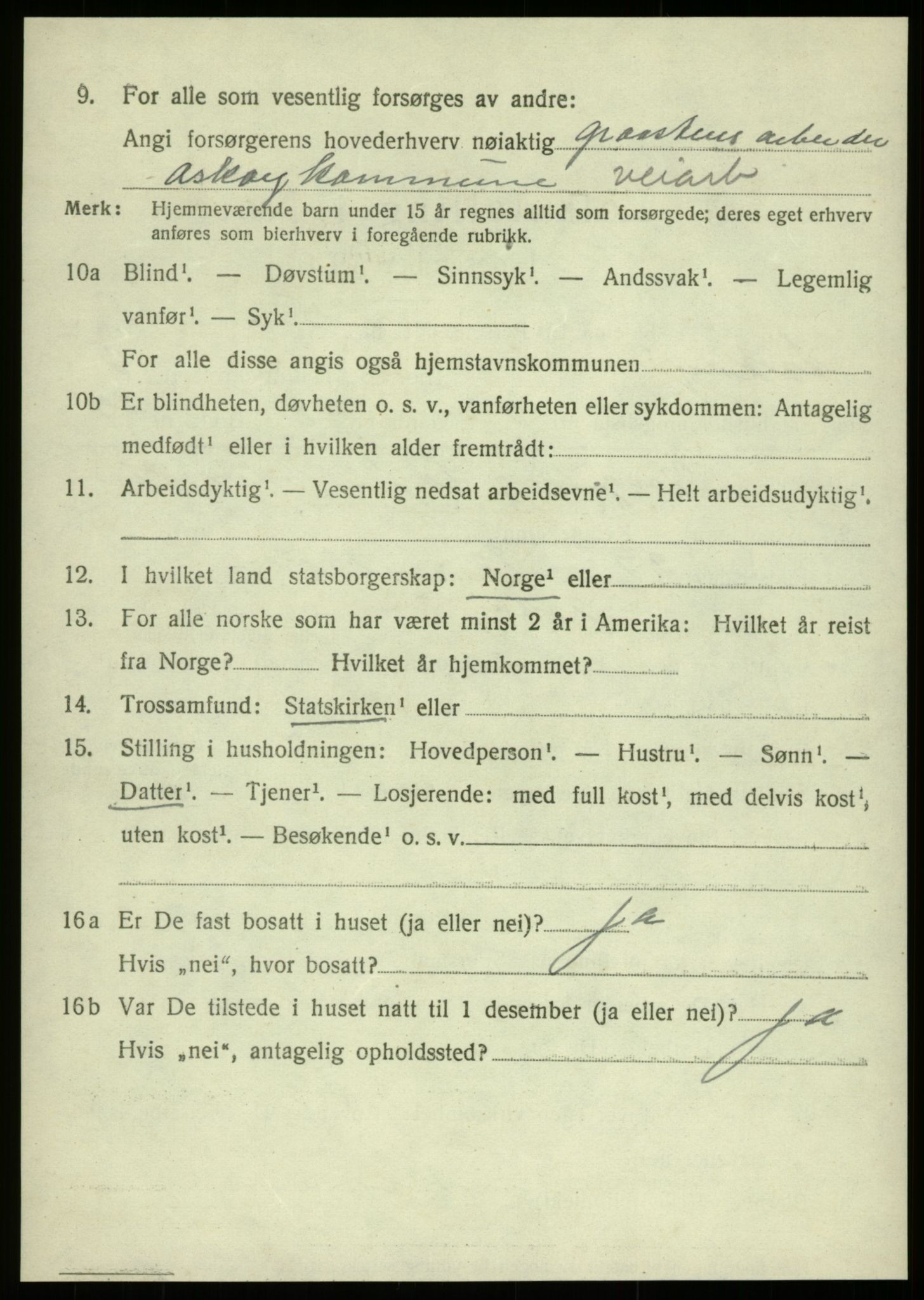 SAB, 1920 census for Askøy, 1920, p. 6851