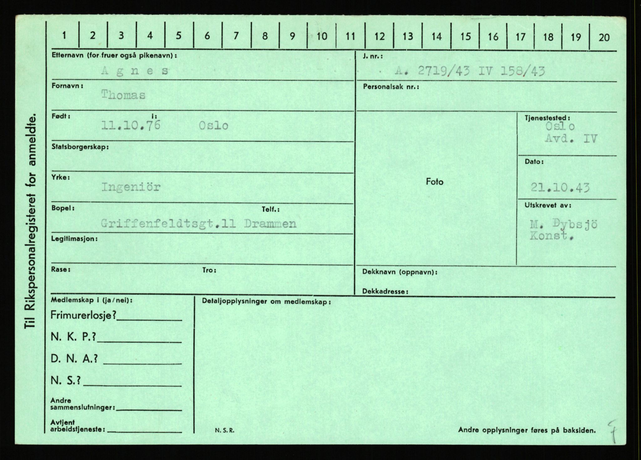 Statspolitiet - Hovedkontoret / Osloavdelingen, AV/RA-S-1329/C/Ca/L0001: Aabakken - Armann, 1943-1945, p. 1188