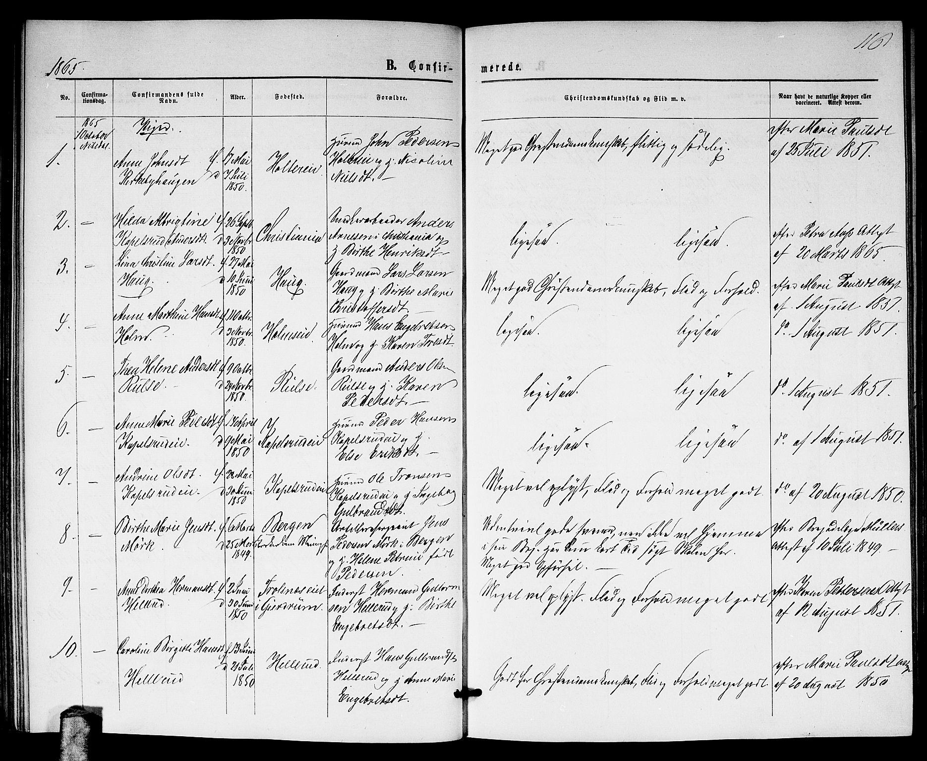 Nittedal prestekontor Kirkebøker, SAO/A-10365a/G/Gb/L0001: Parish register (copy) no. II 1, 1859-1878, p. 116