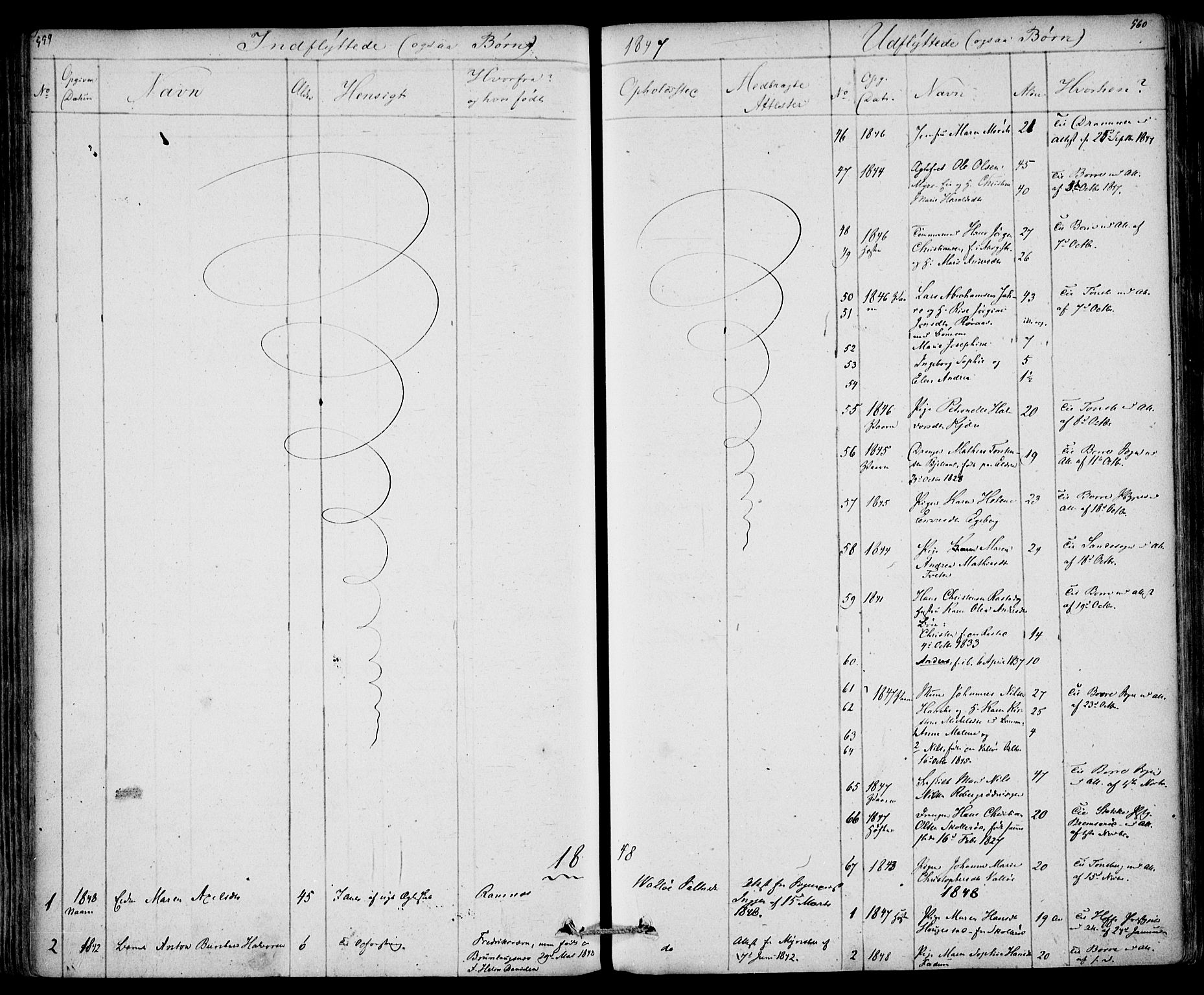 Sem kirkebøker, SAKO/A-5/F/Fa/L0006: Parish register (official) no. I 6, 1843-1855, p. 559-560