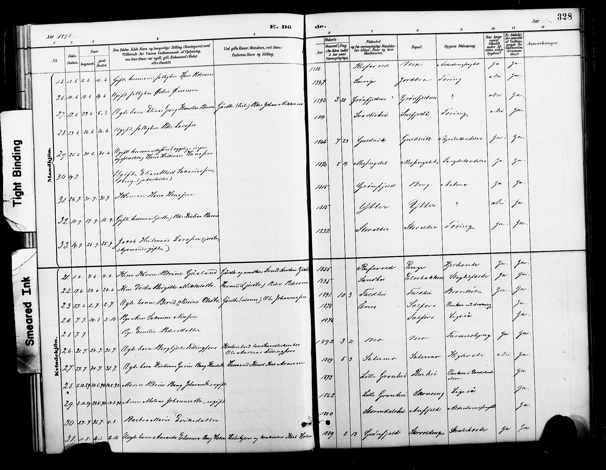 Ministerialprotokoller, klokkerbøker og fødselsregistre - Nordland, AV/SAT-A-1459/827/L0421: Parish register (copy) no. 827C10, 1887-1906, p. 328